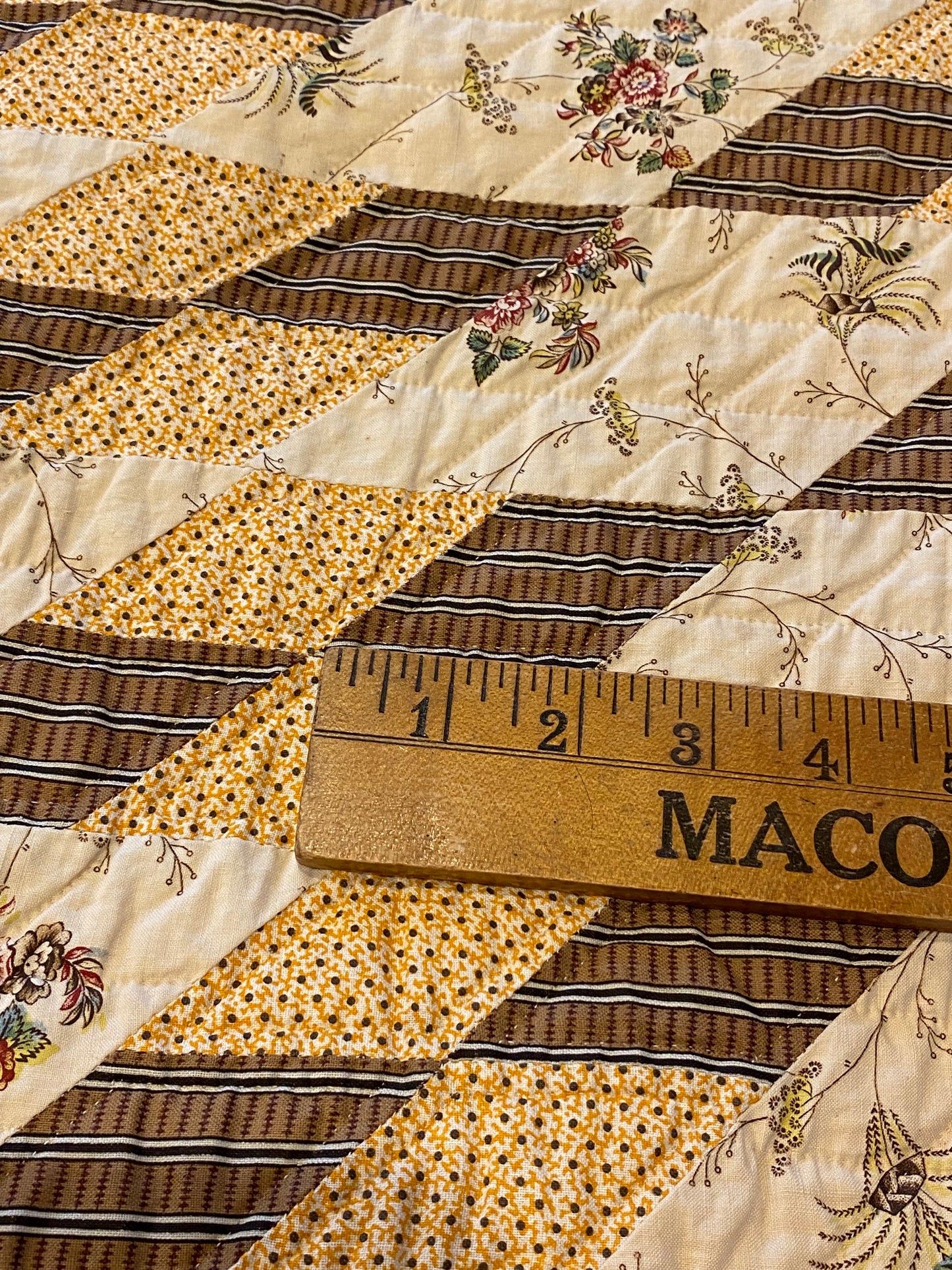 Early Diamonds Chintz Quilt