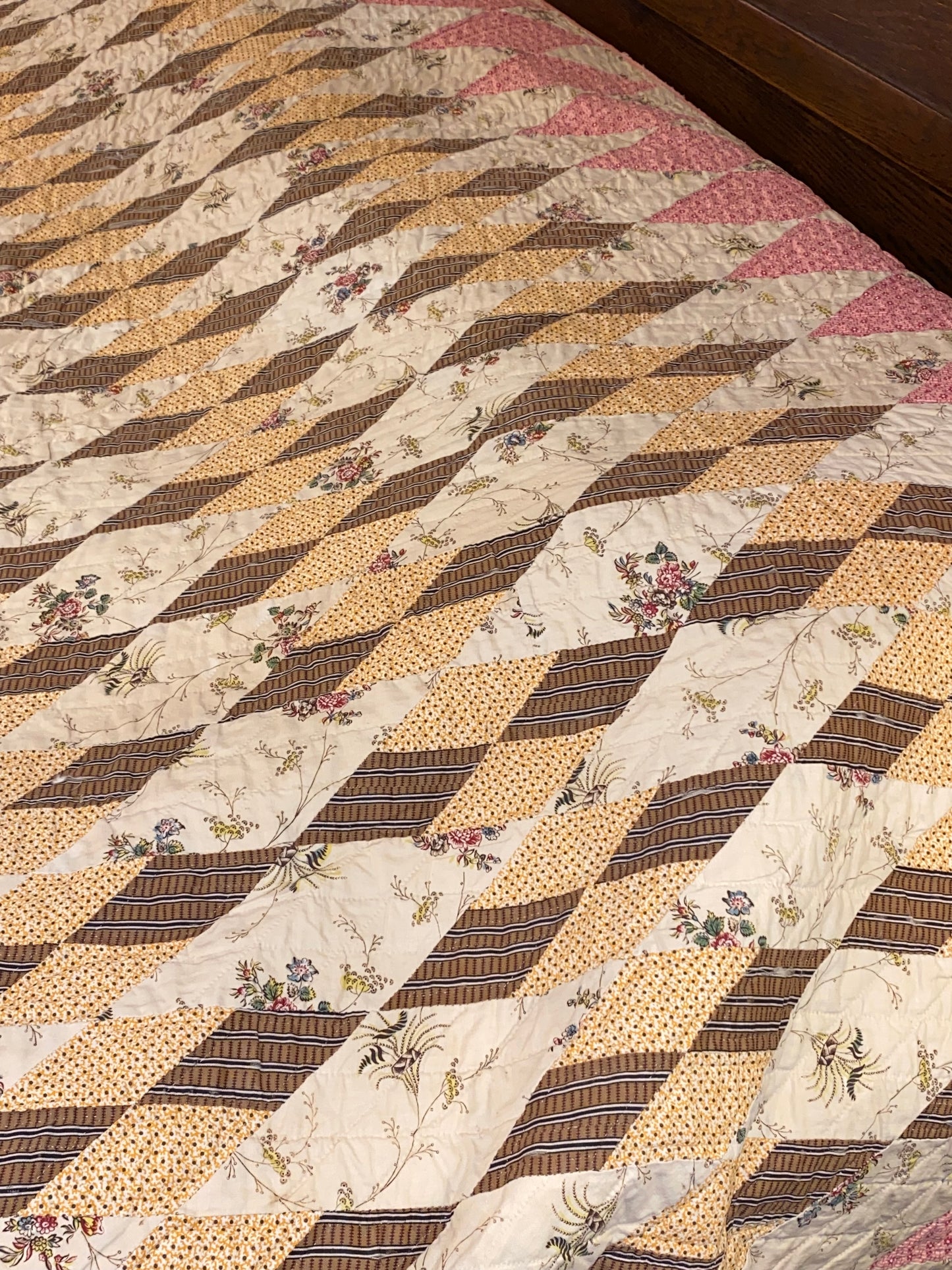 Early Diamonds Chintz Quilt