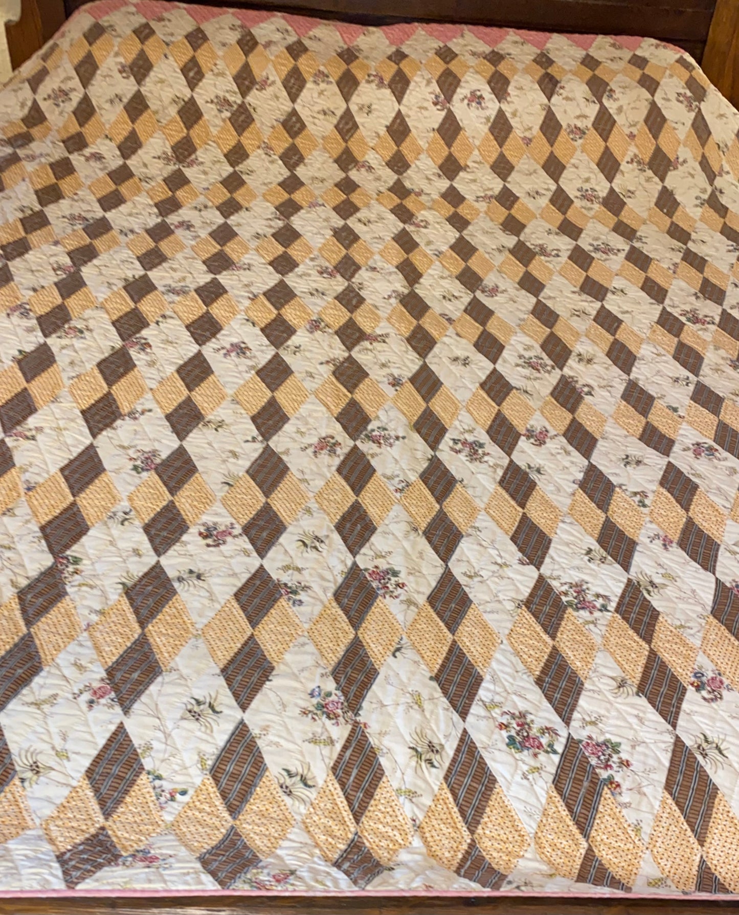 Early Diamonds Chintz Quilt