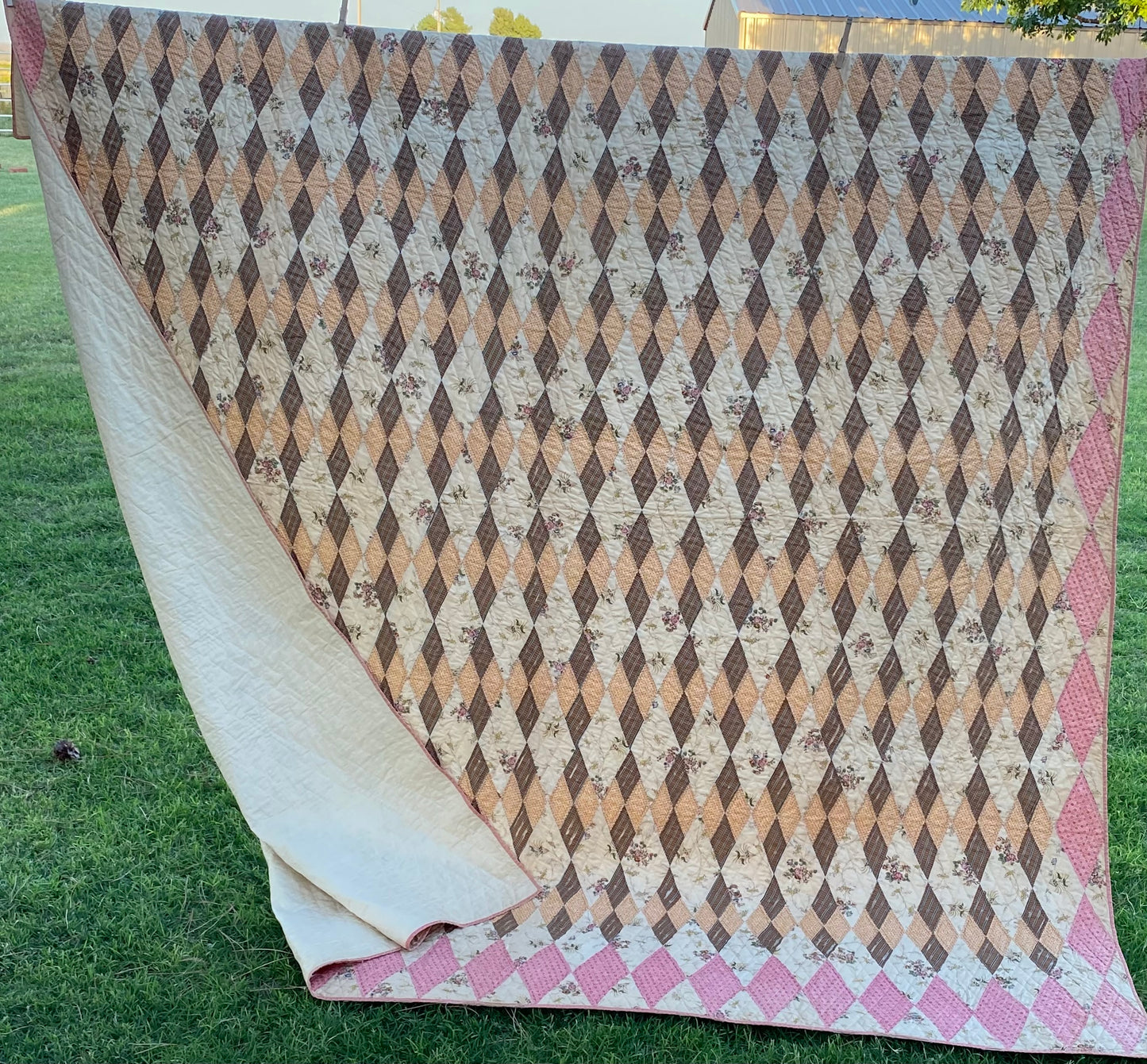 Early Diamonds Chintz Quilt