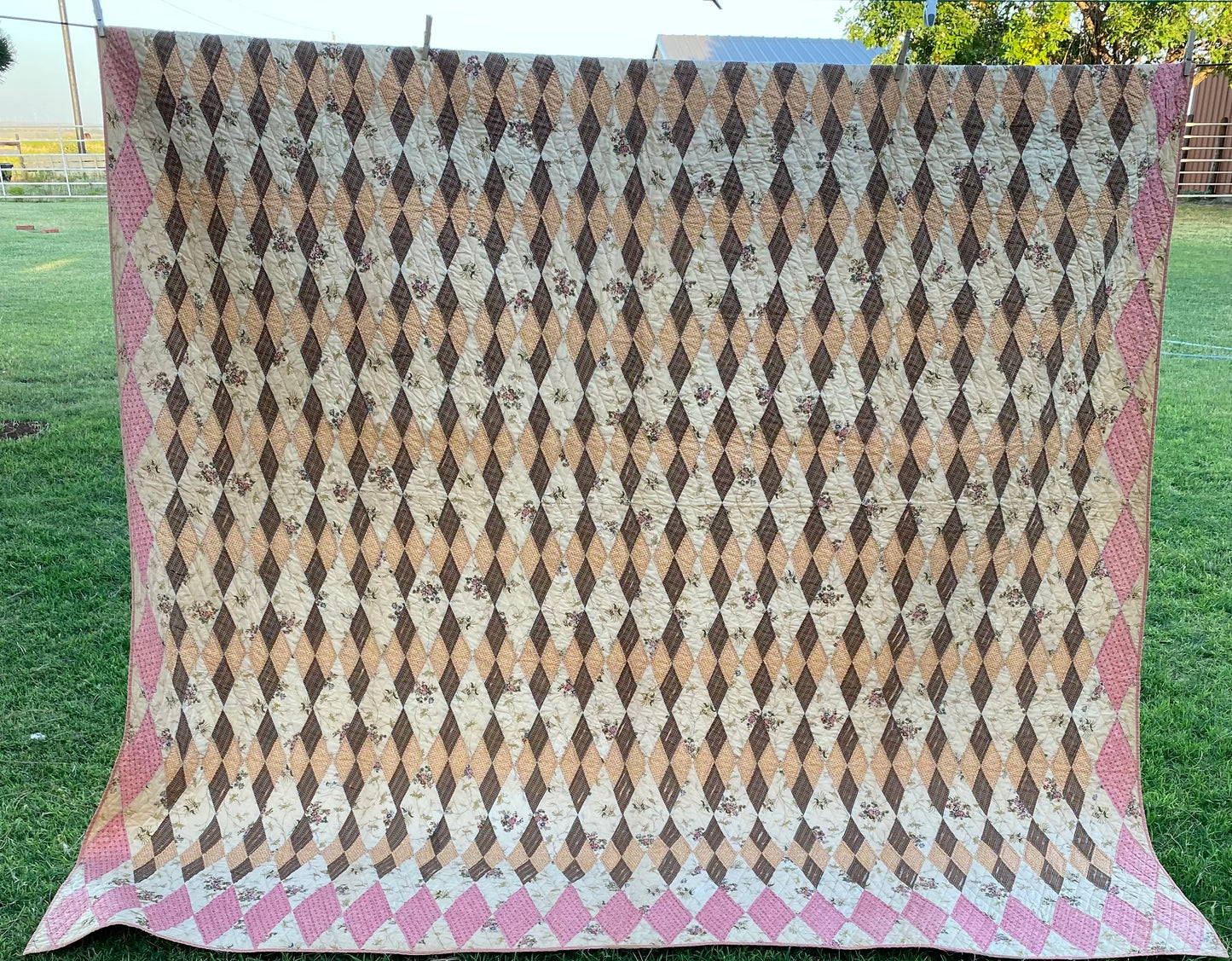 Early Diamonds Chintz Quilt