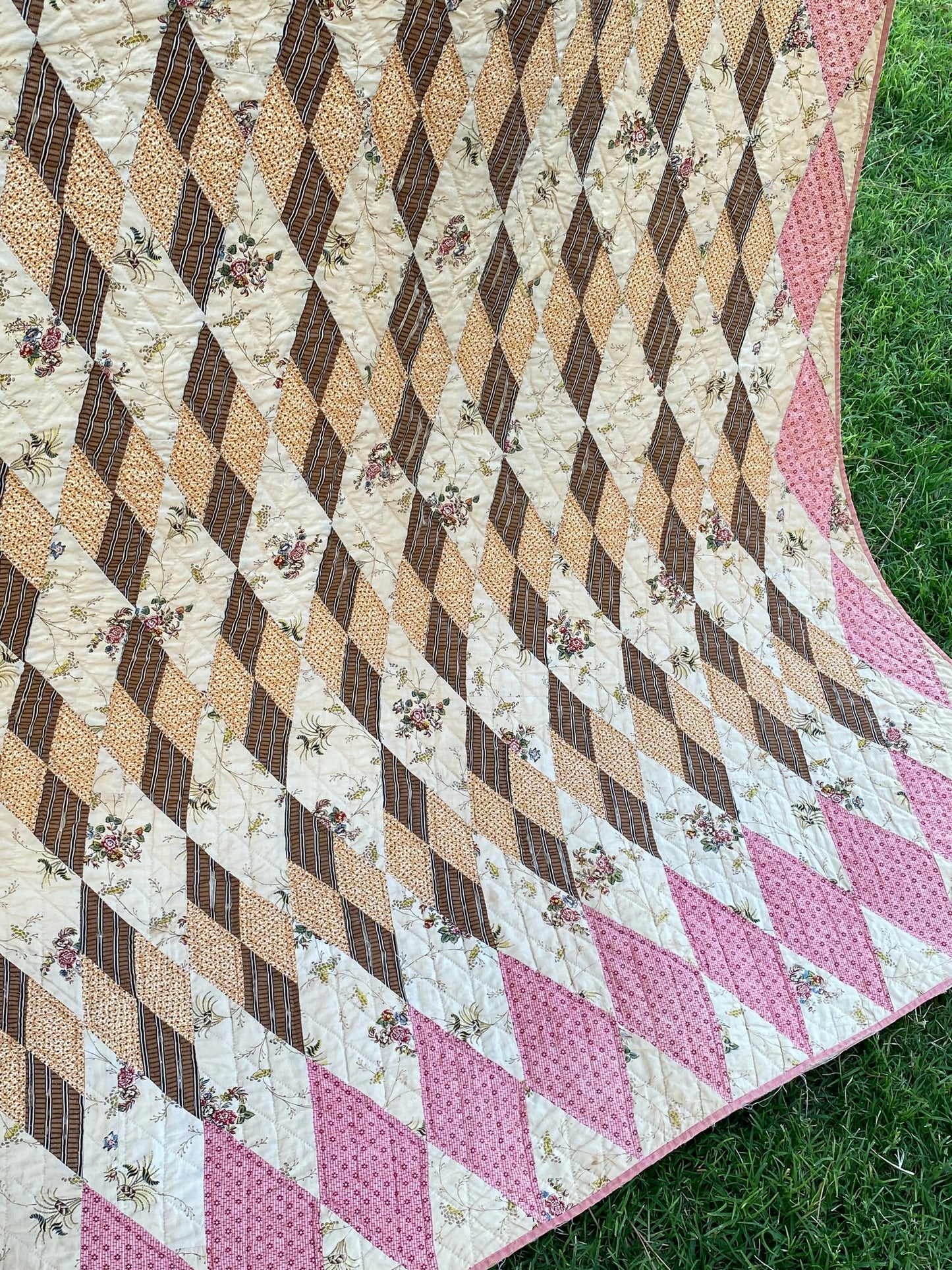 Early Diamonds Chintz Quilt