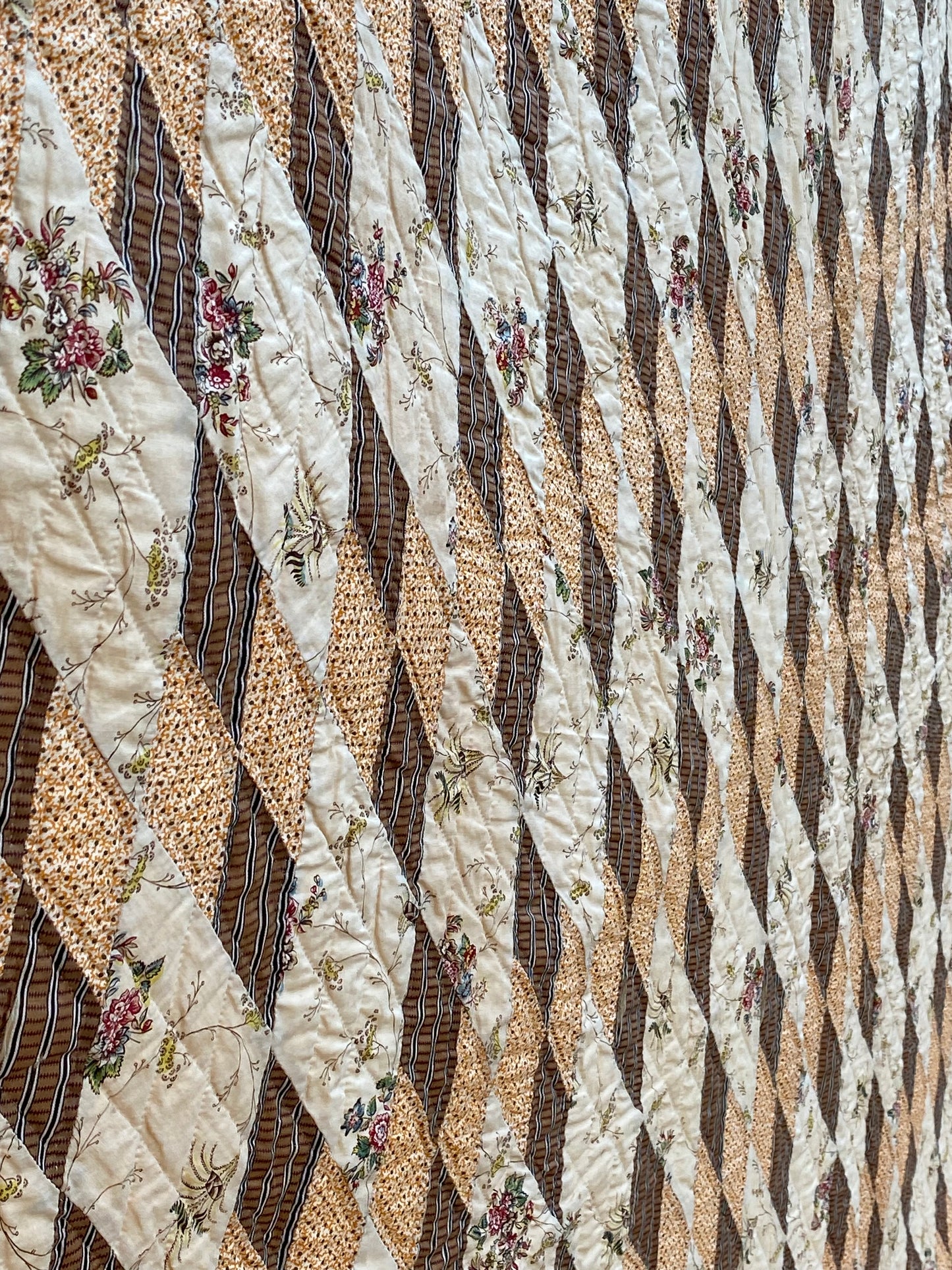 Early Diamonds Chintz Quilt