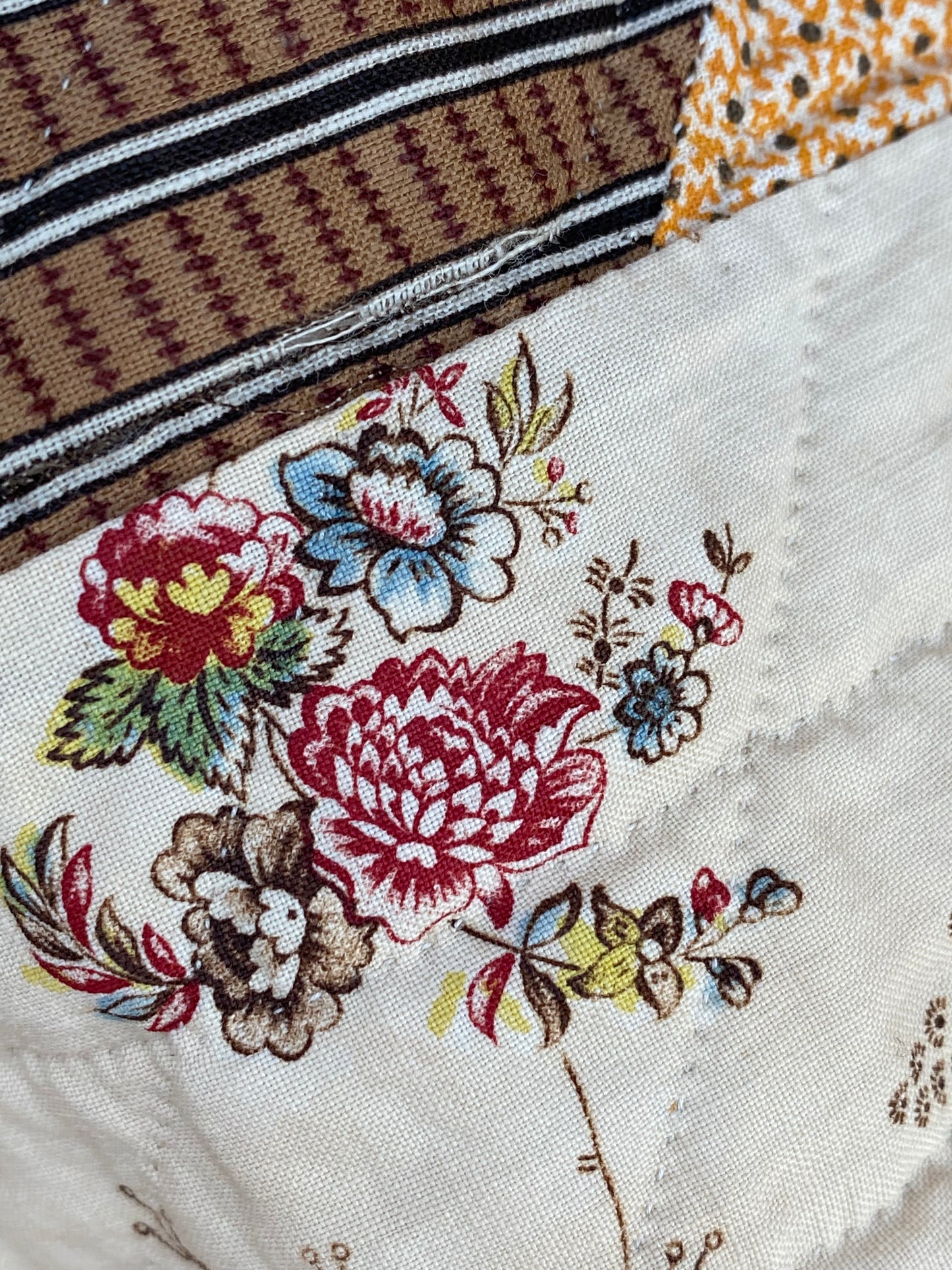 Early Diamonds Chintz Quilt