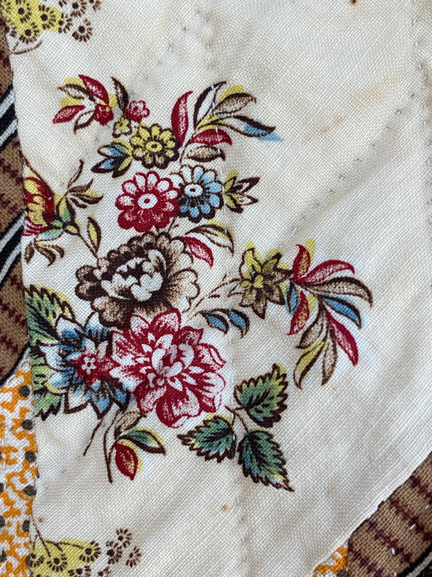 Early Diamonds Chintz Quilt