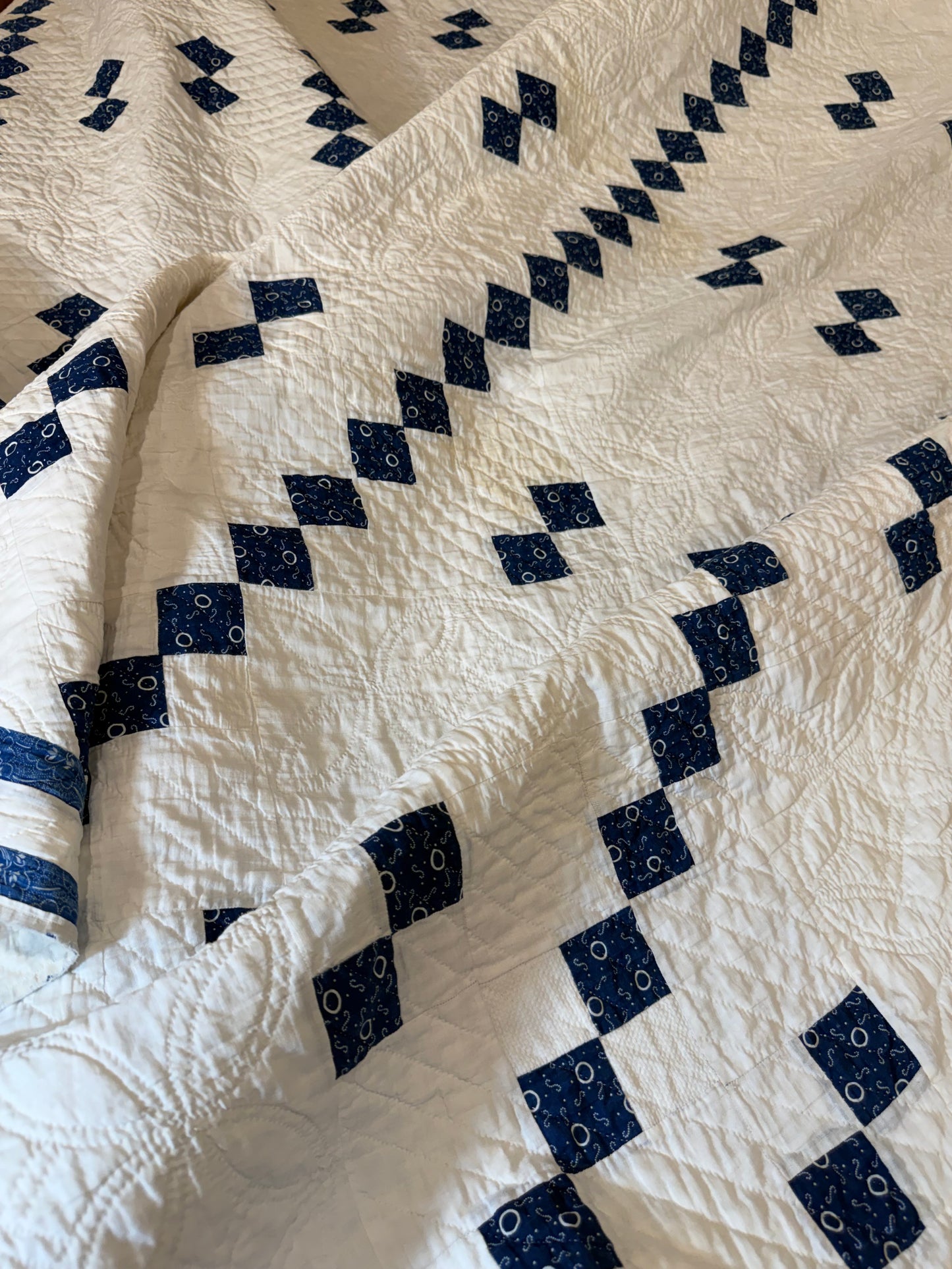 Early Indigo 9 Patch 4 Patch Quilt