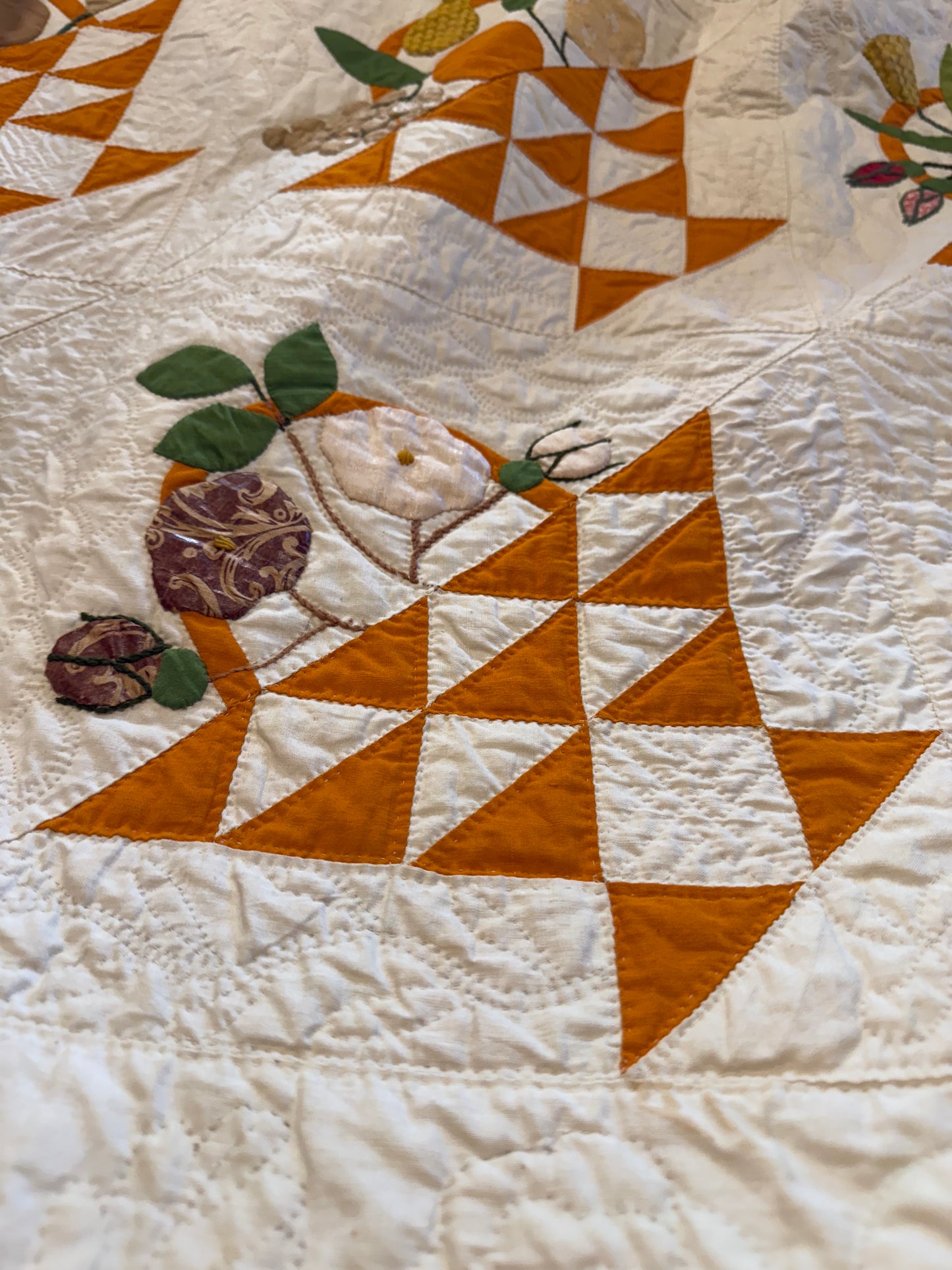 Early Basket of Chintz Flowers Quilt