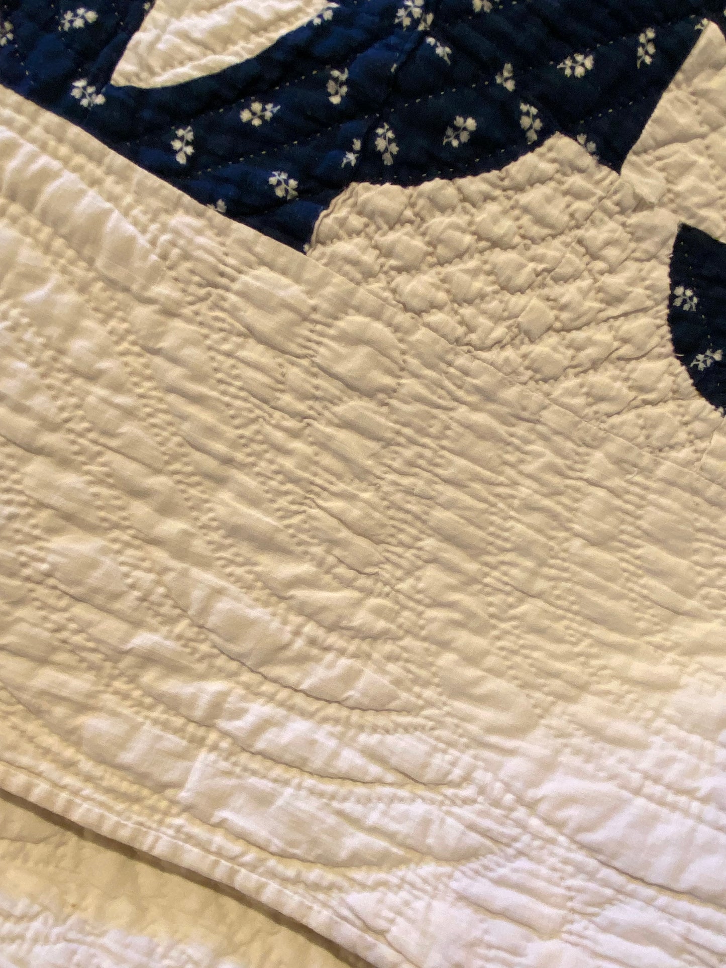 Dated Initialed Drunkards Path Quilt