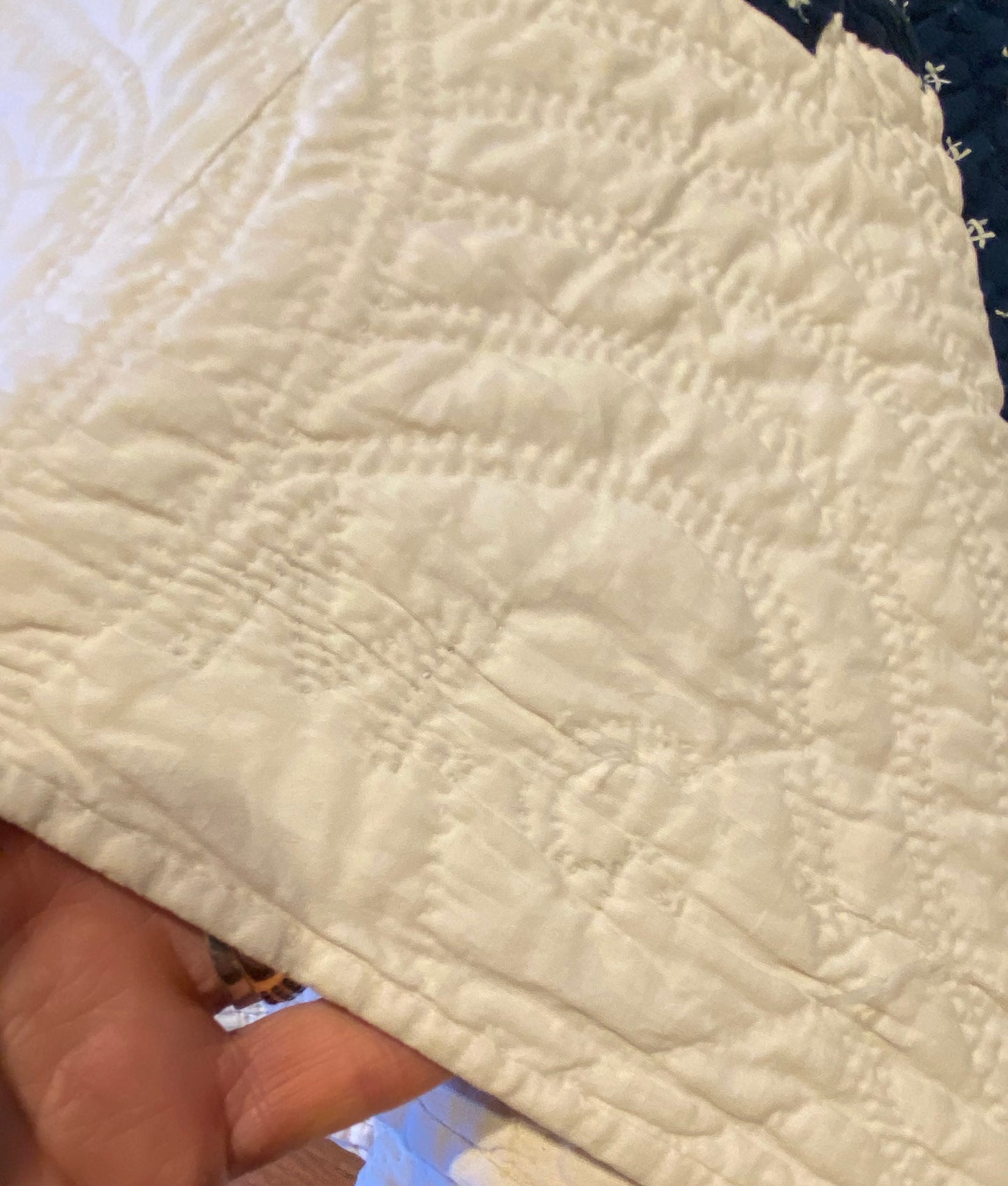 Dated Initialed Drunkards Path Quilt