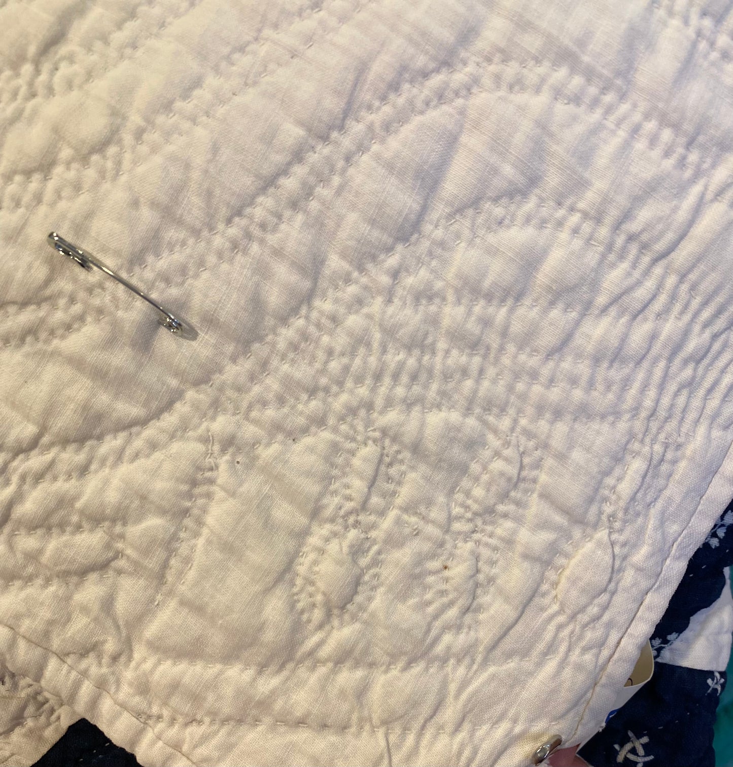 Dated Initialed Drunkards Path Quilt