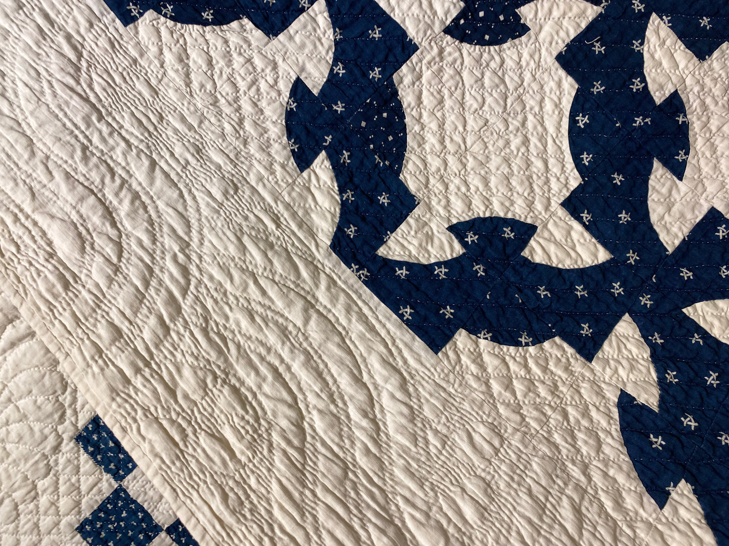 Dated Initialed Drunkards Path Quilt
