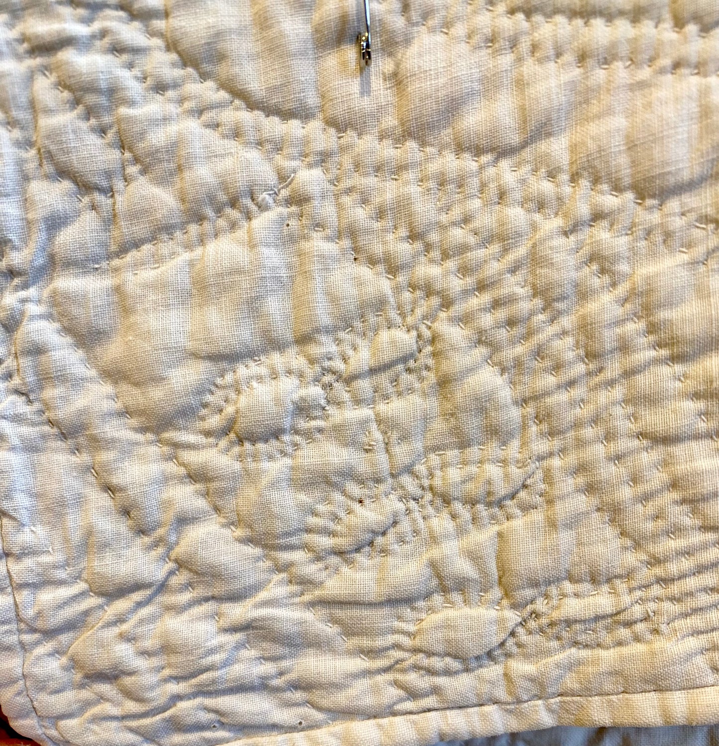 Dated Initialed Drunkards Path Quilt