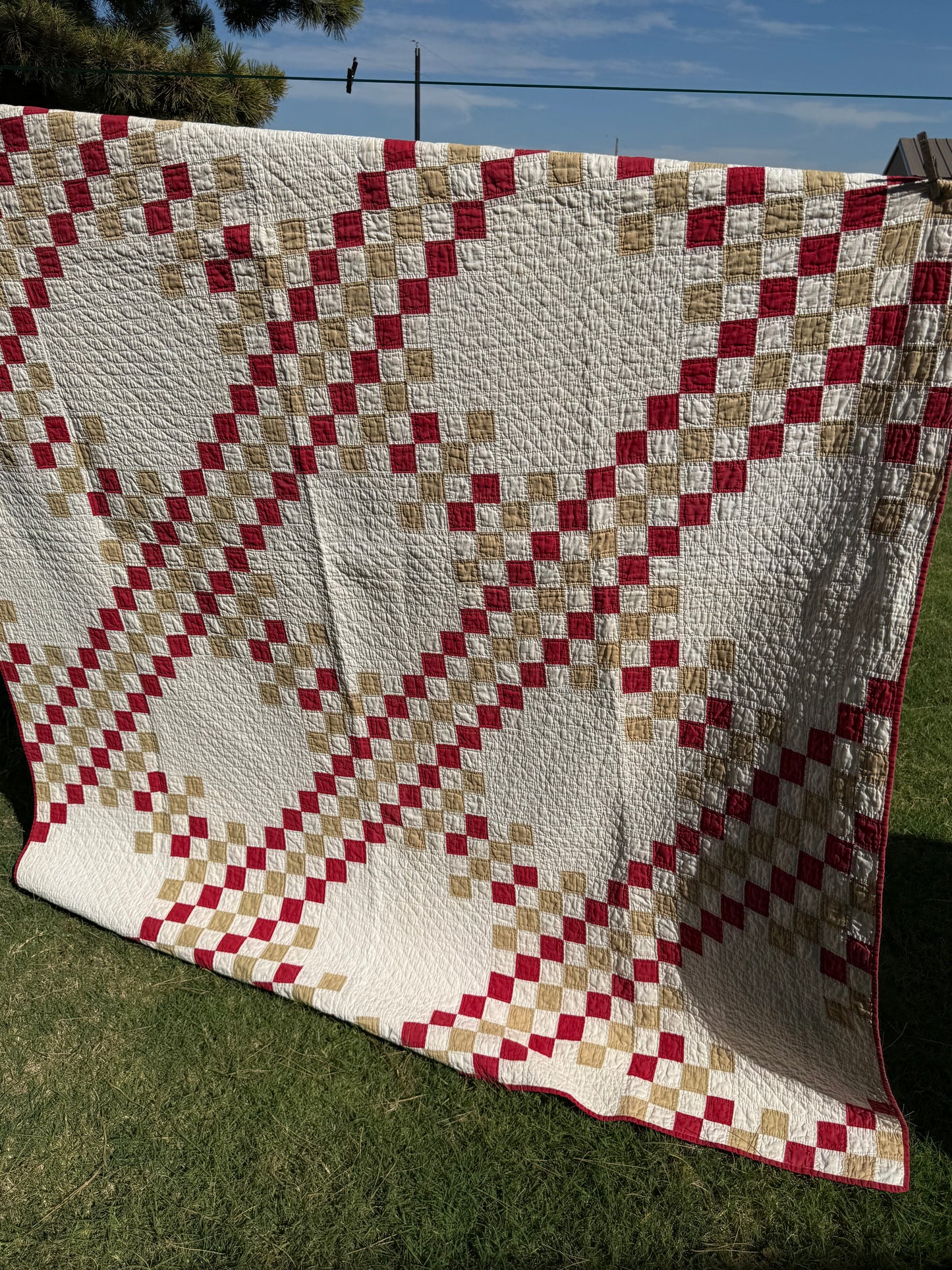 Patchwork of Blocks and Chain Quilt