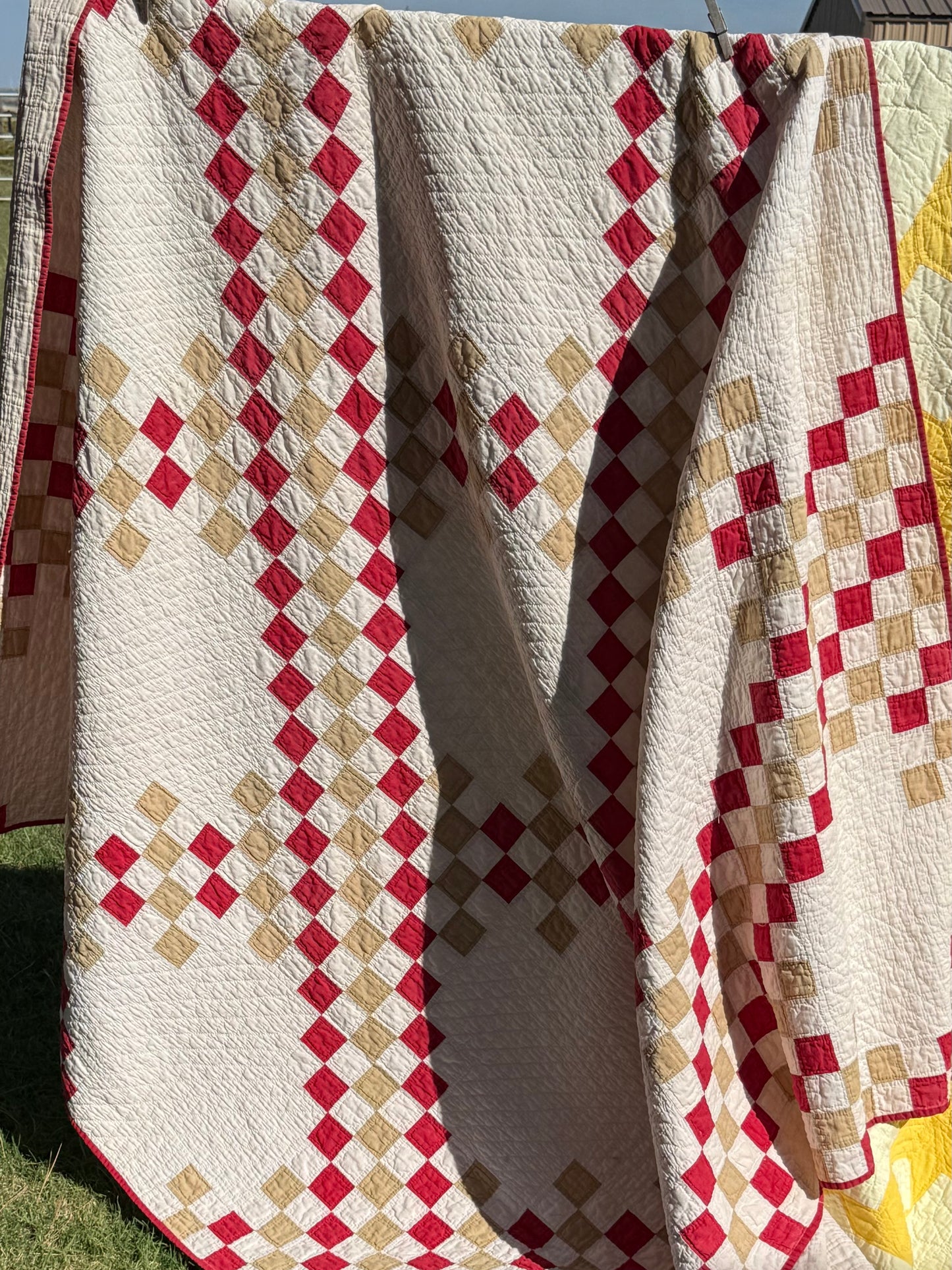 Patchwork of Blocks and Chain Quilt