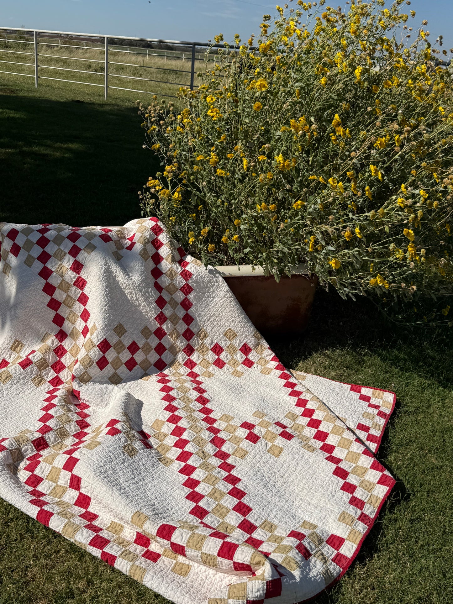 Patchwork of Blocks and Chain Quilt