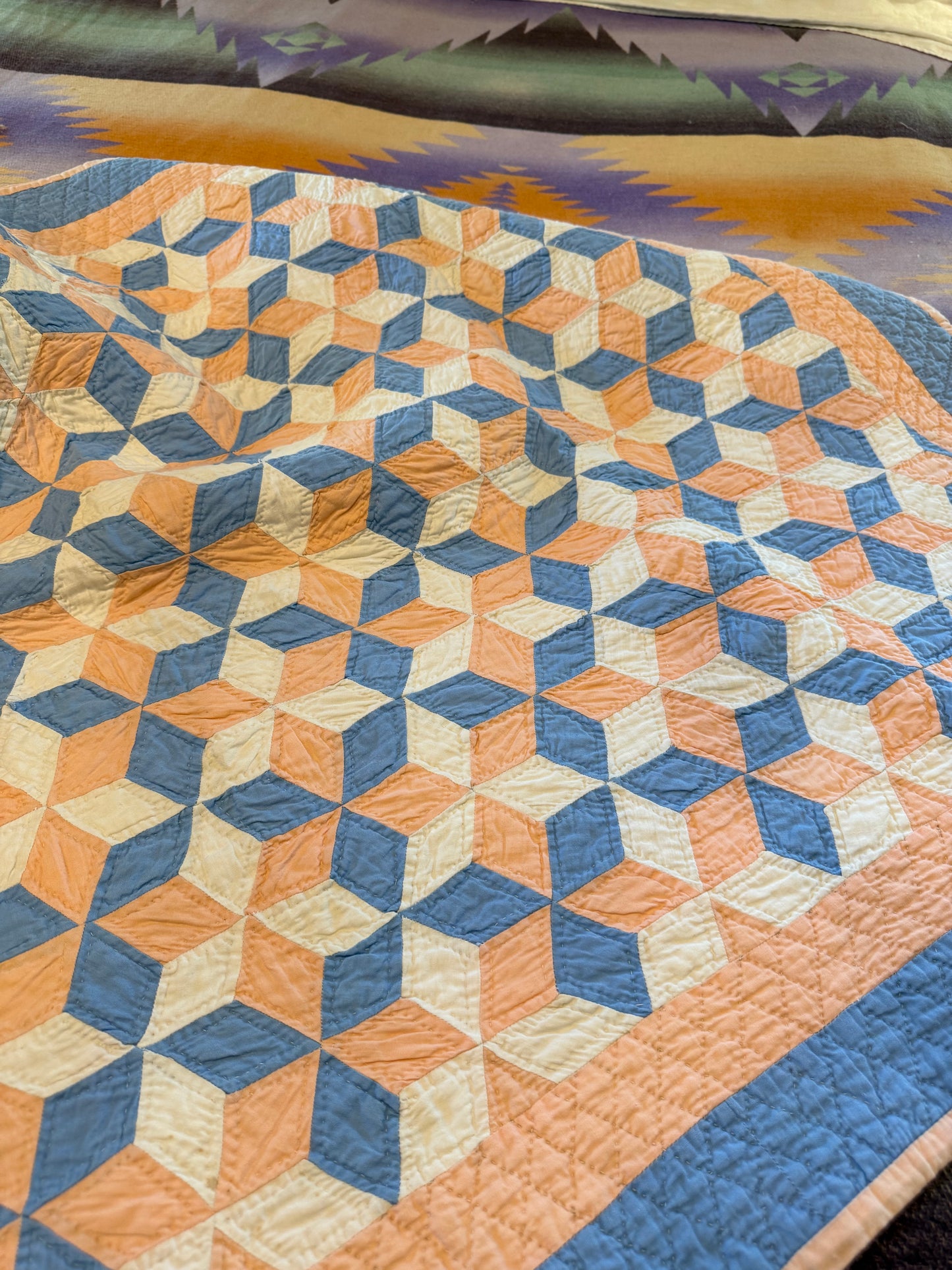 Tumbling Baby Blocks Crib Quilt