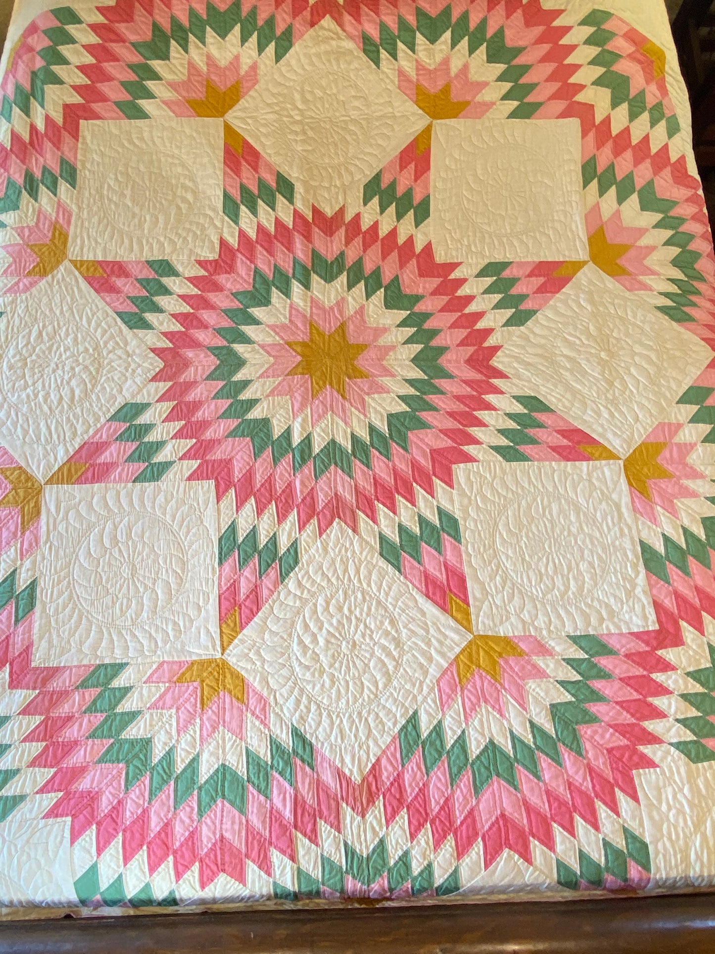 Broken Star in Solids Quilt - Exhibited - Sold