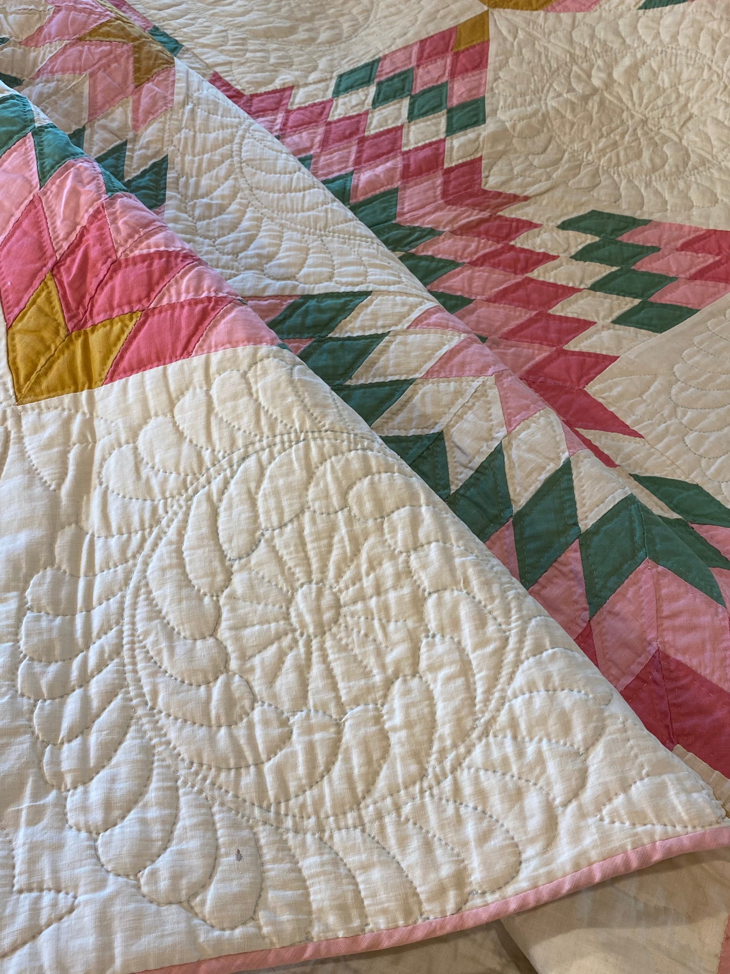 Broken Star in Solids Quilt - Exhibited - Sold