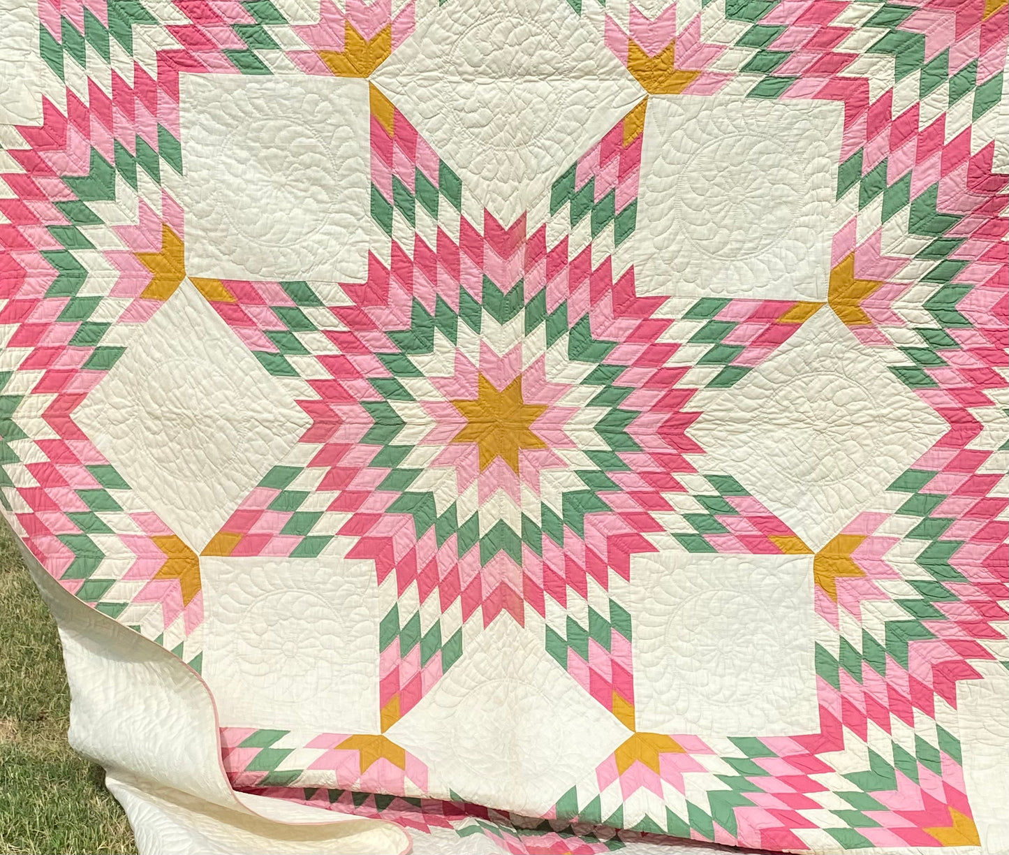 Broken Star in Solids Quilt - Exhibited - Sold