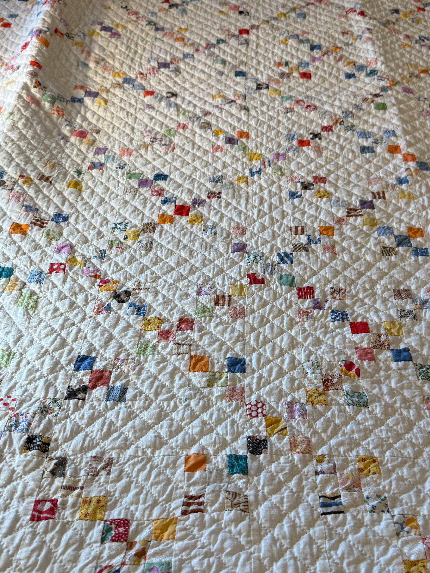 Miniature Mini Scale Double 9 Patch Quilt