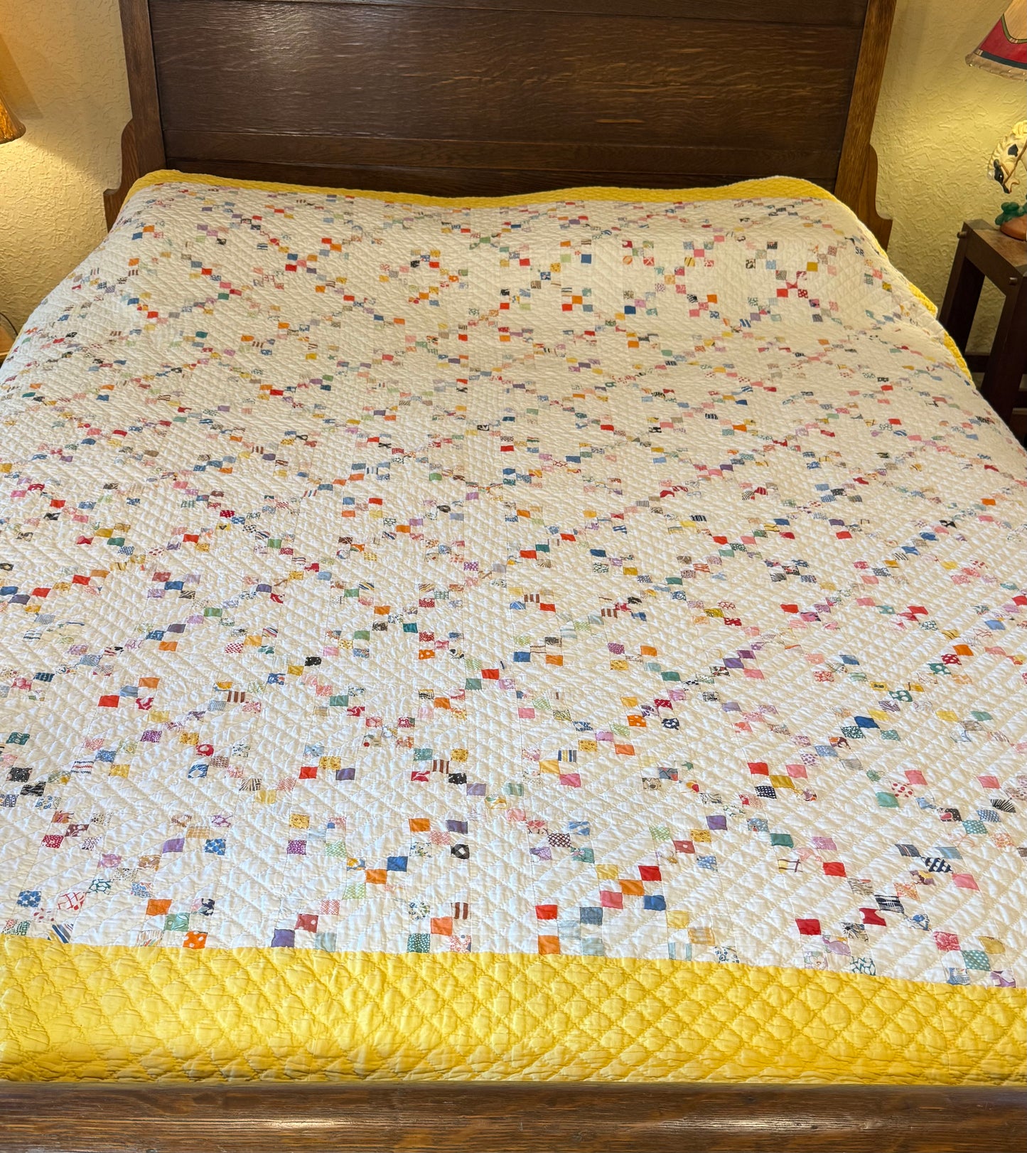 Miniature Mini Scale Double 9 Patch Quilt