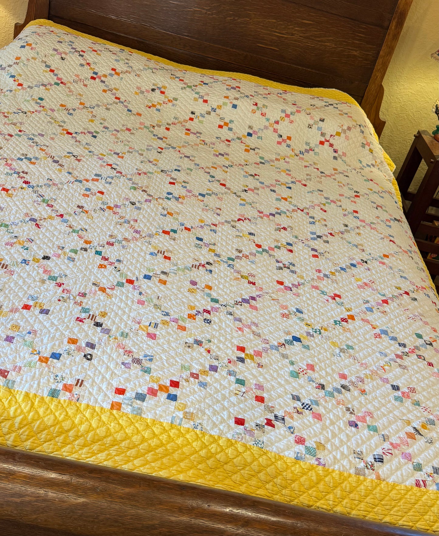 Miniature Mini Scale Double 9 Patch Quilt