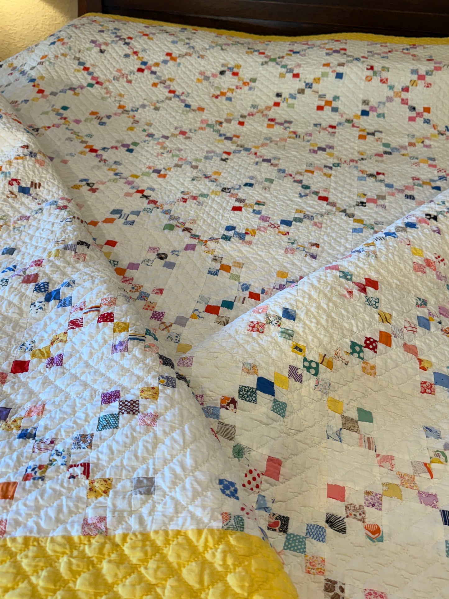 Miniature Mini Scale Double 9 Patch Quilt