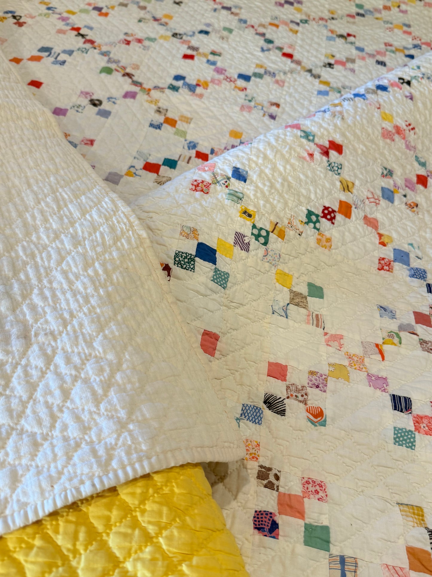 Miniature Mini Scale Double 9 Patch Quilt