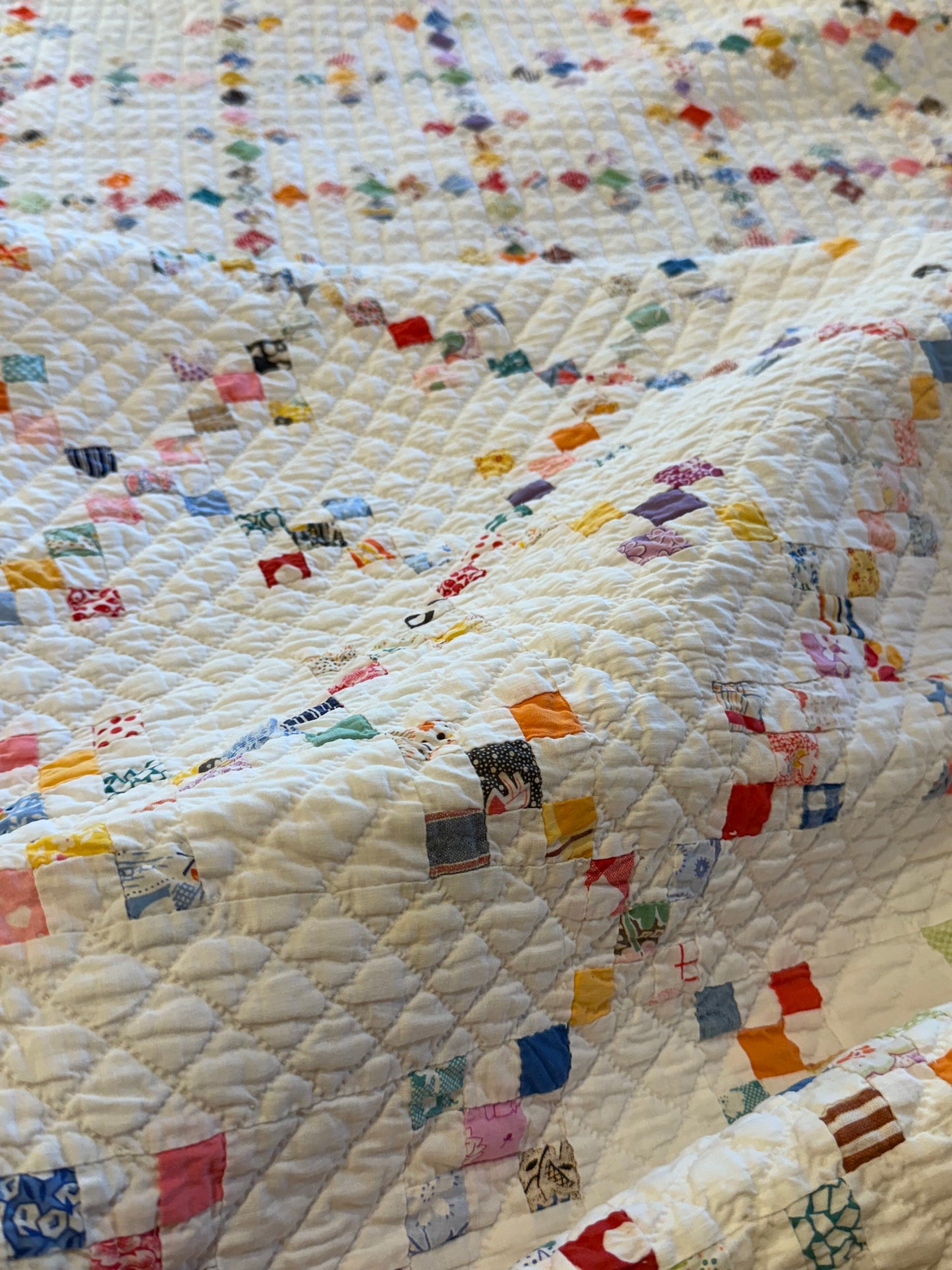 Miniature Mini Scale Double 9 Patch Quilt
