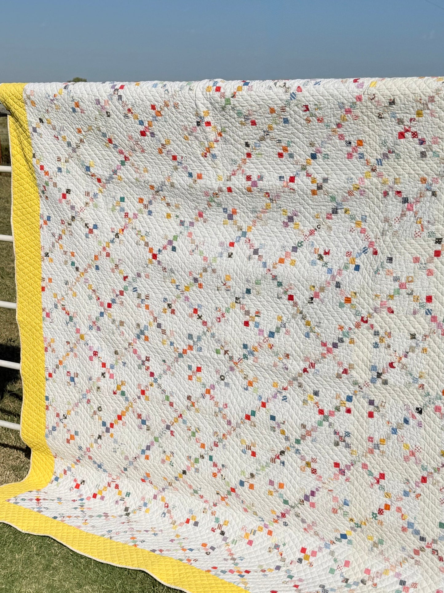 Miniature Mini Scale Double 9 Patch Quilt
