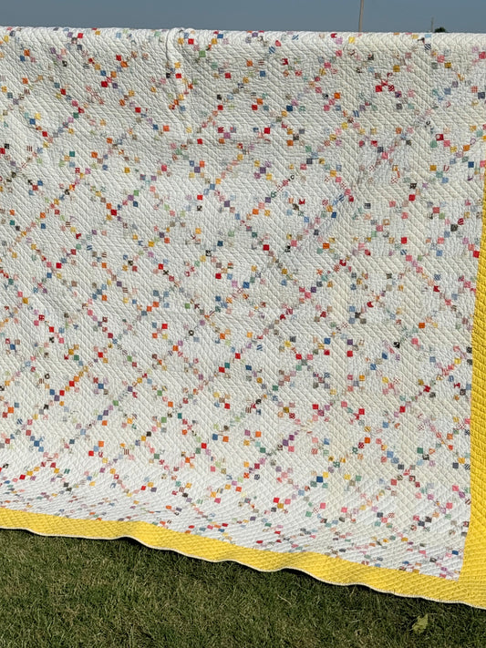 Miniature Mini Scale Double 9 Patch Quilt