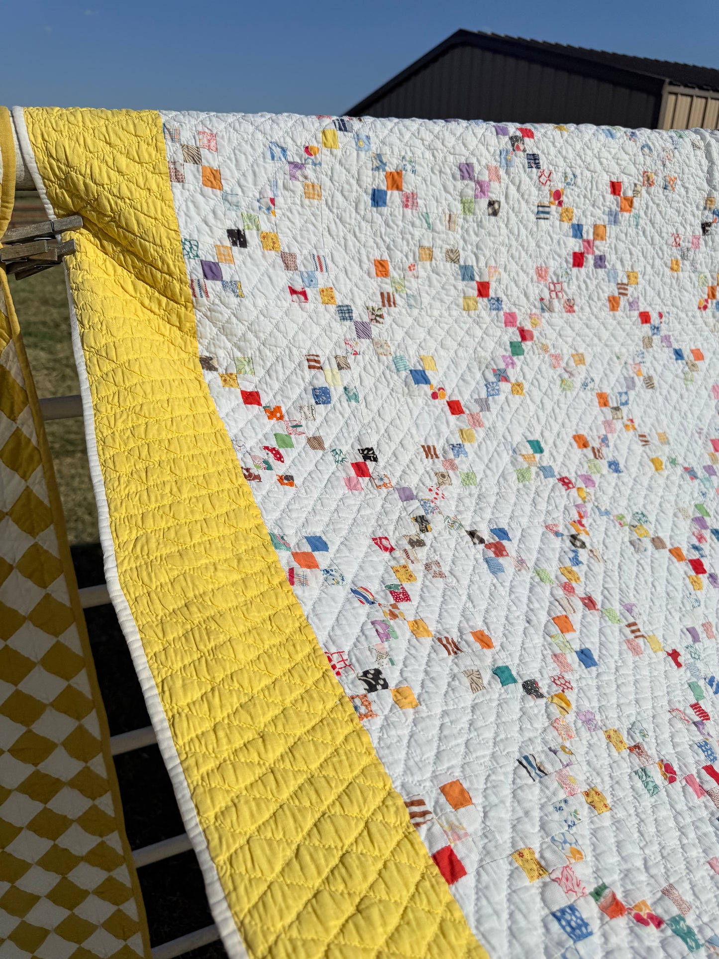 Miniature Mini Scale Double 9 Patch Quilt