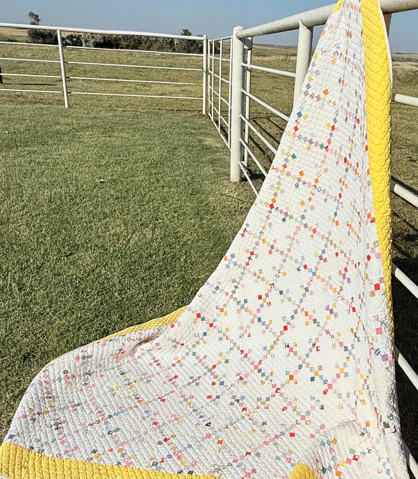 Miniature Mini Scale Double 9 Patch Quilt