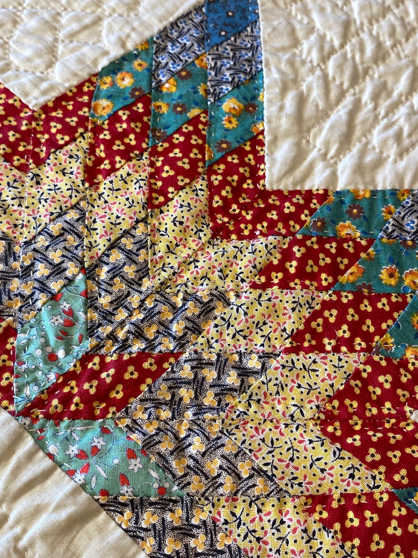 Blazing Star of Stars with Stars Border Quilt