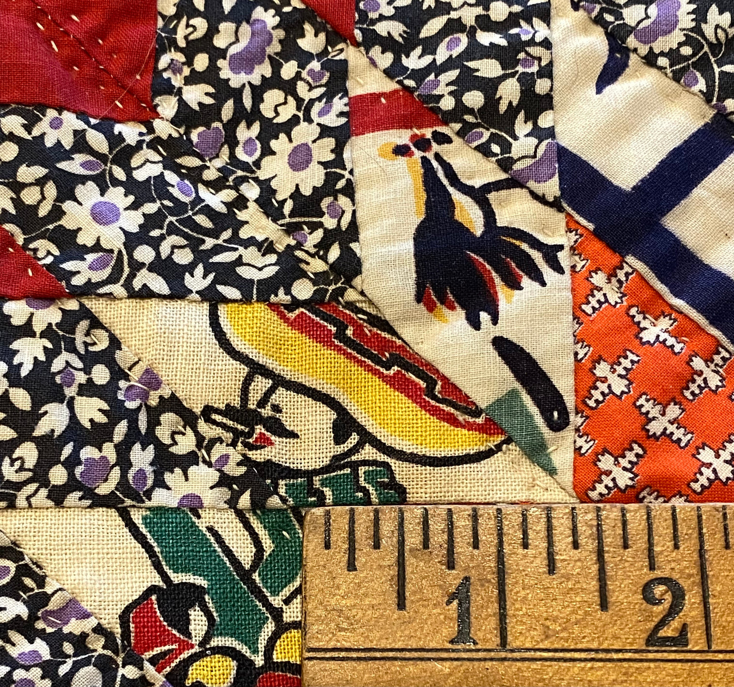 Blazing Star of Stars with Stars Border Quilt