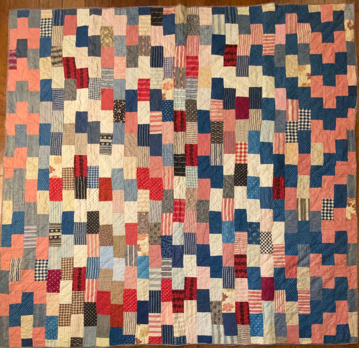 Scrappy Brickwork Quilt