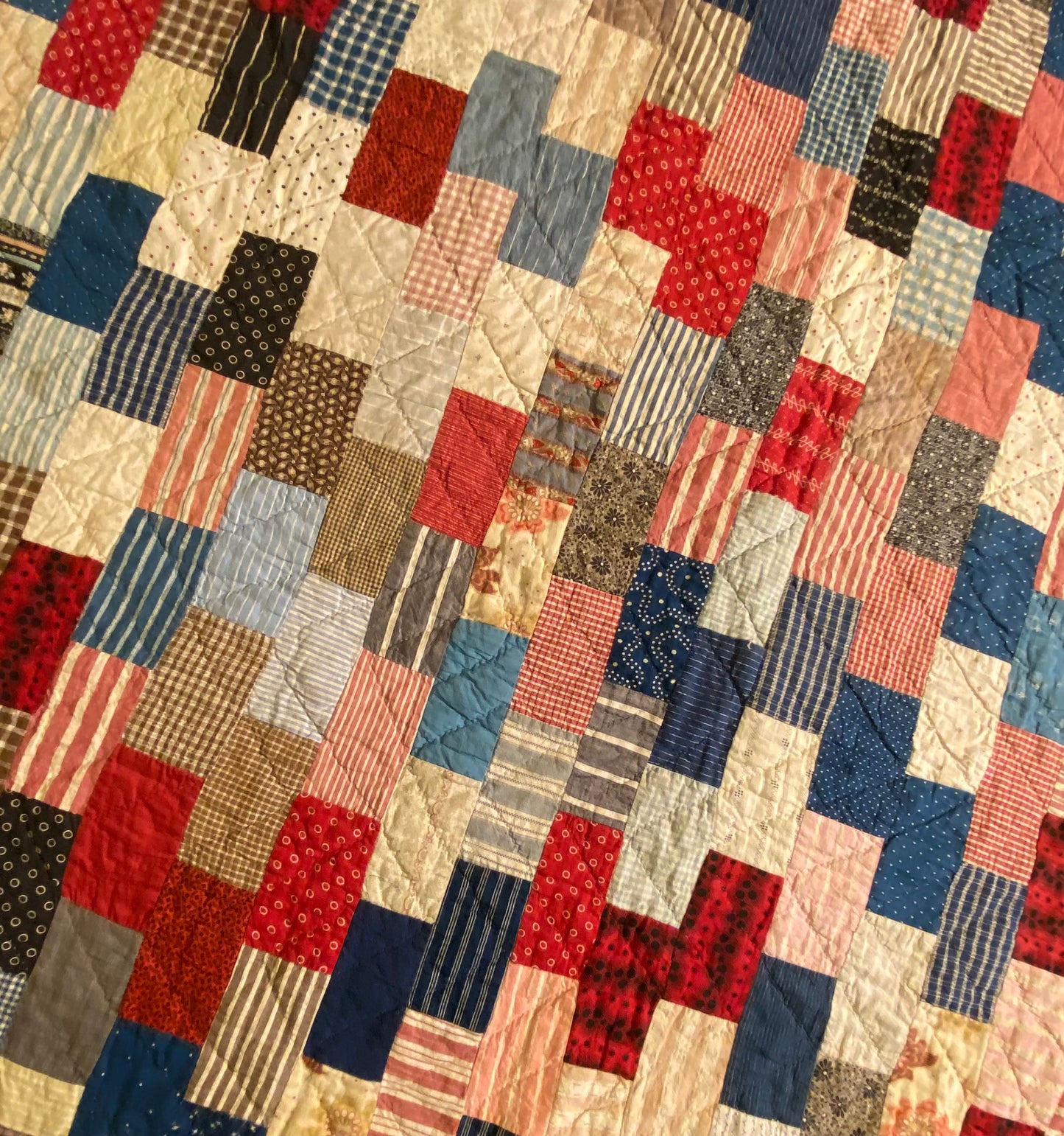 Scrappy Brickwork Quilt