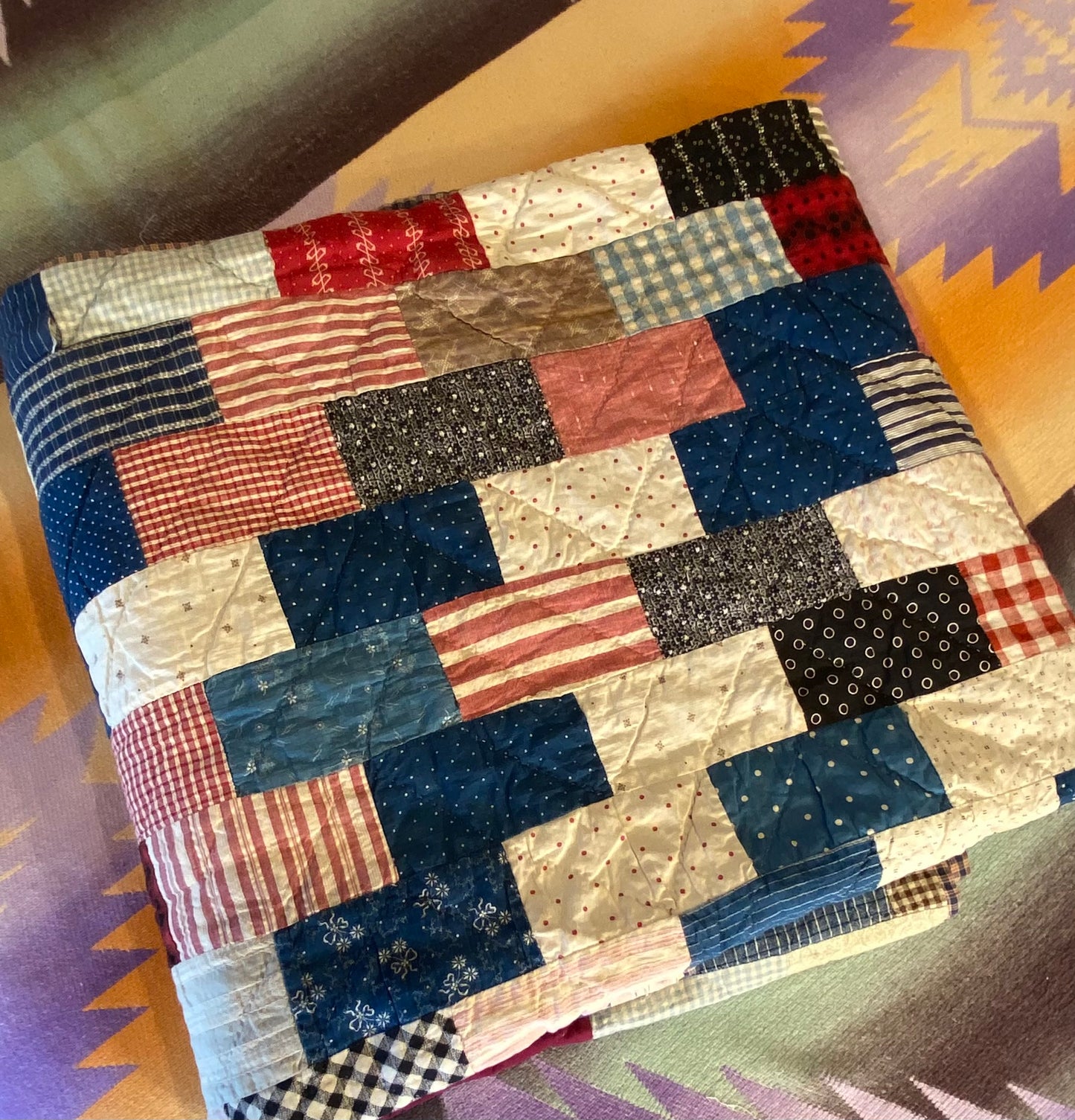 Scrappy Brickwork Quilt