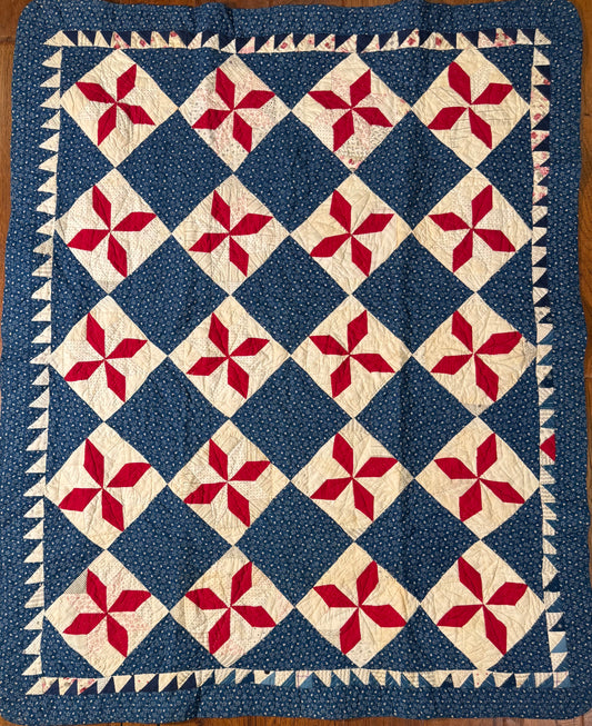 Variable Stars Original Crib Quilt with Sawtooth Border