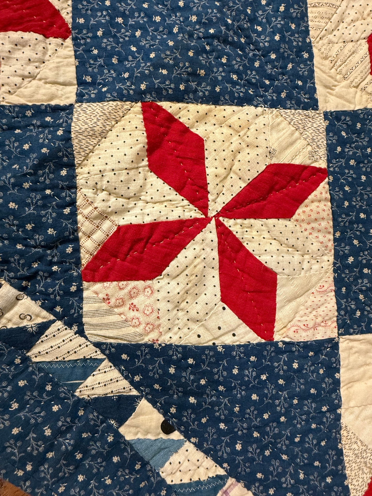 Variable Stars Original Crib Quilt with Sawtooth Border