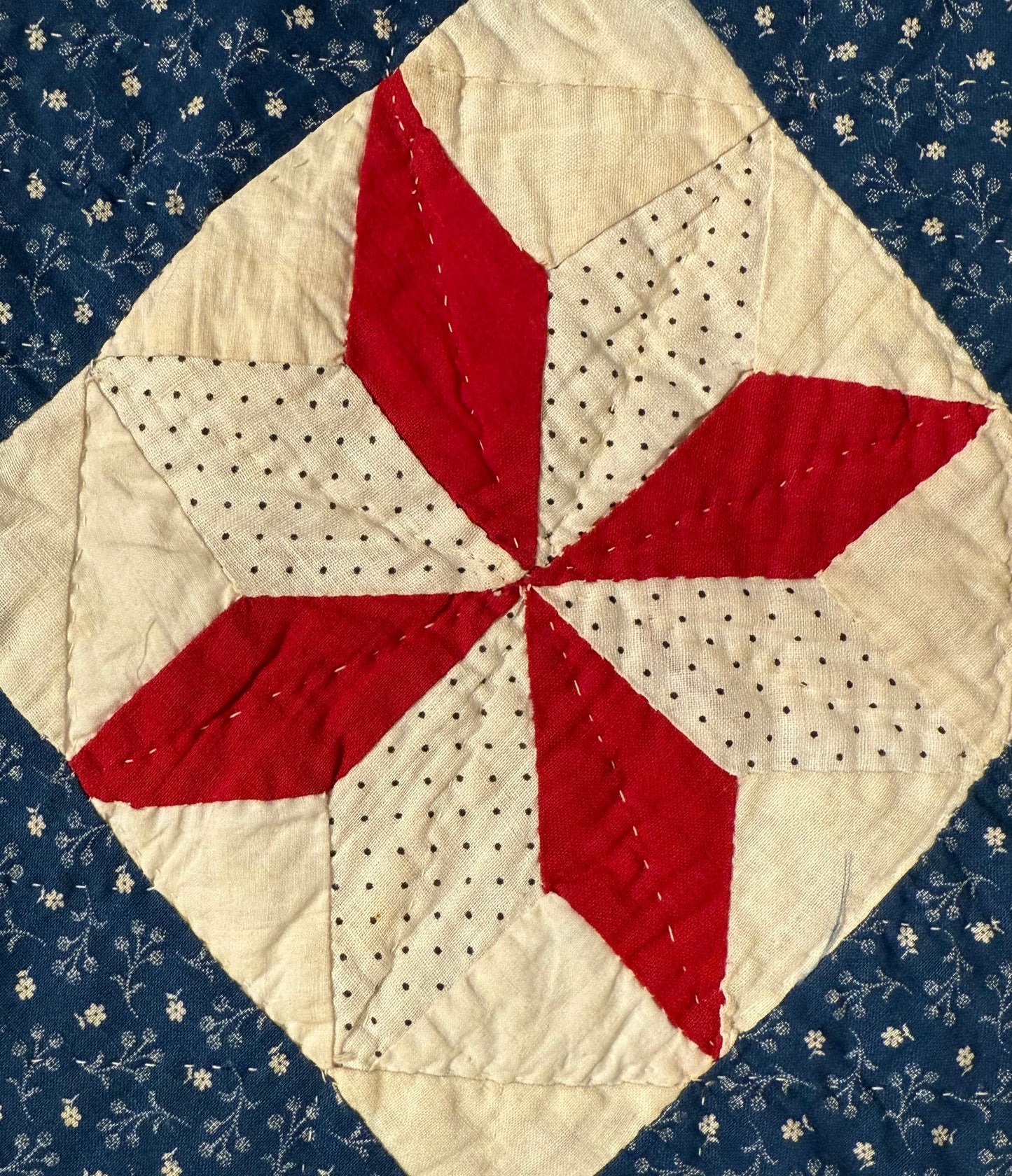 Variable Stars Original Crib Quilt with Sawtooth Border