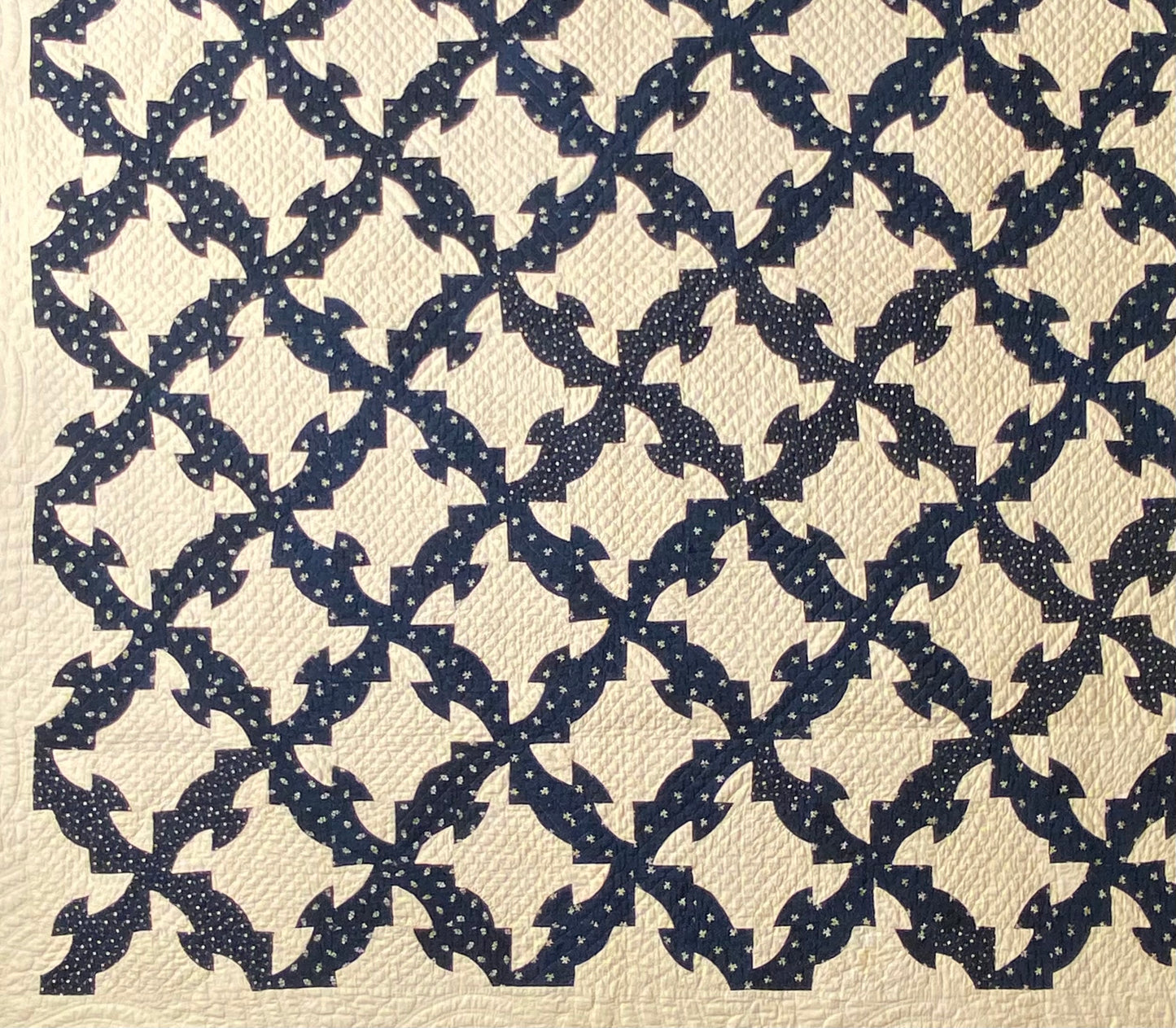 Dated Initialed Drunkards Path Quilt
