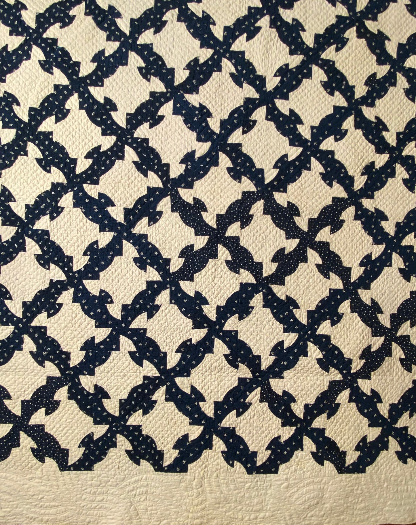 Dated Initialed Drunkards Path Quilt