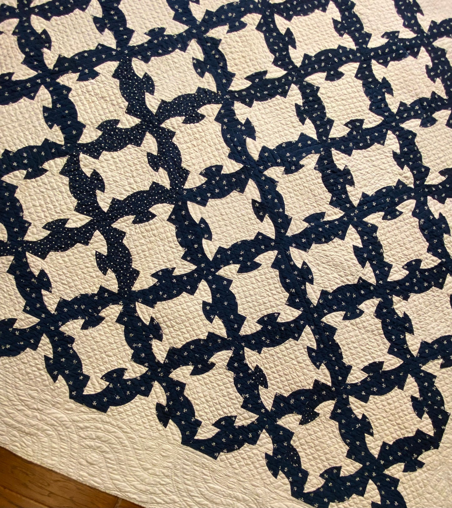Dated Initialed Drunkards Path Quilt