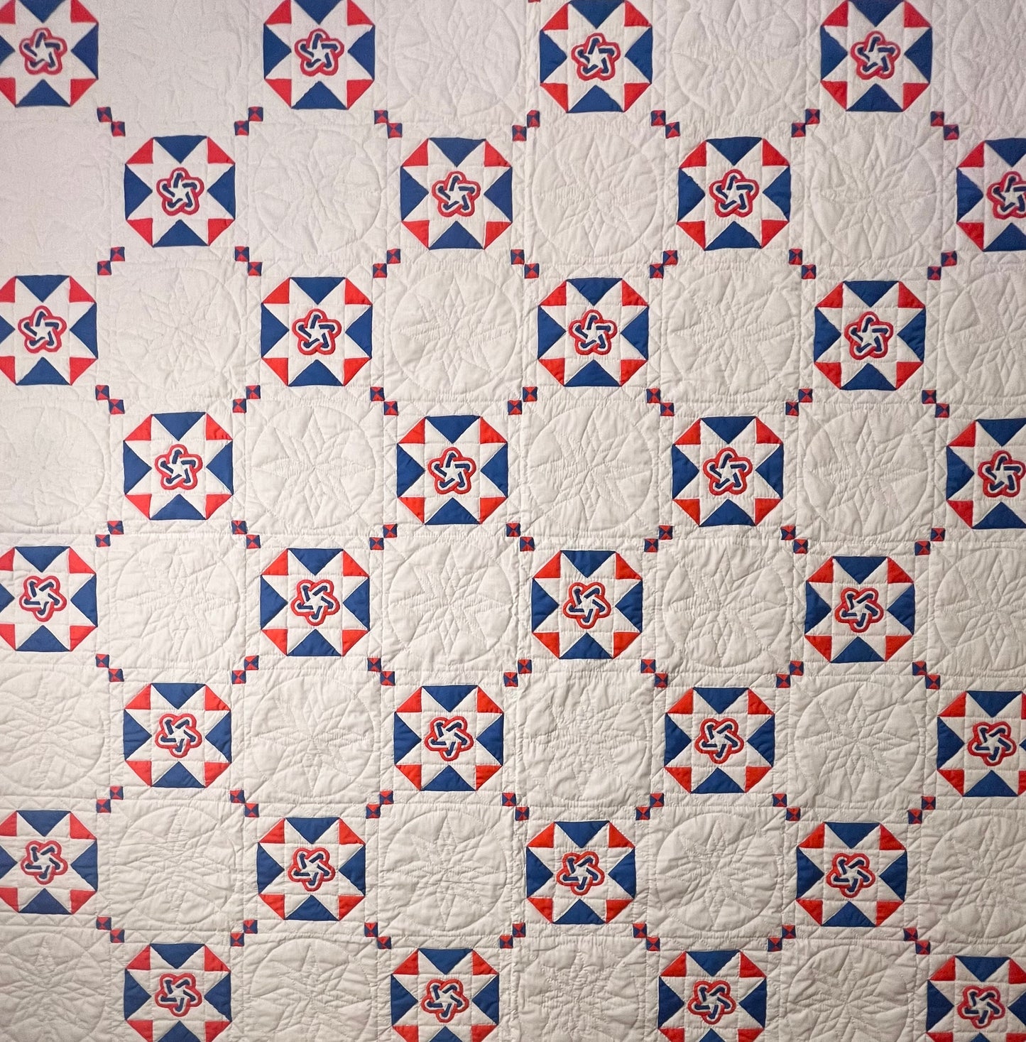 1976 Bicentennial Star Mountain Mist Vintage Quilt