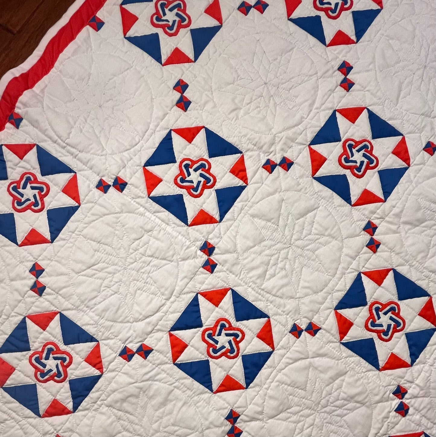 1976 Bicentennial Star Mountain Mist Vintage Quilt