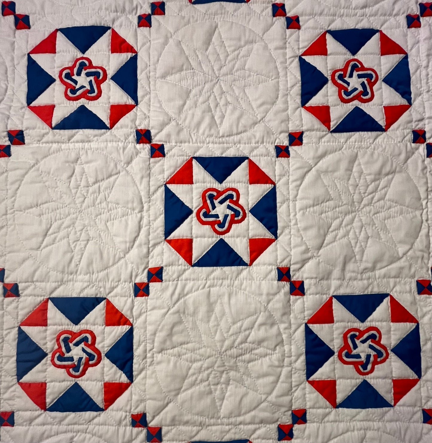 1976 Bicentennial Star Mountain Mist Vintage Quilt