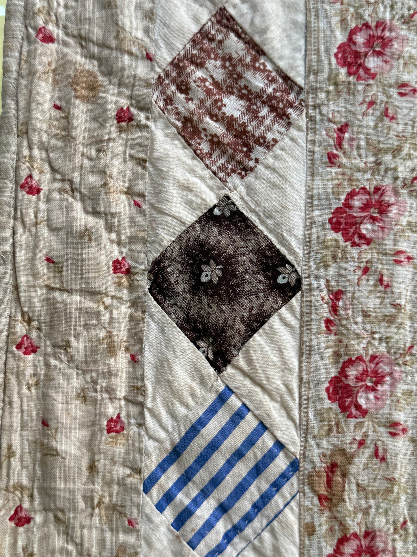 Early Shoofly Quilt with Blocks Border