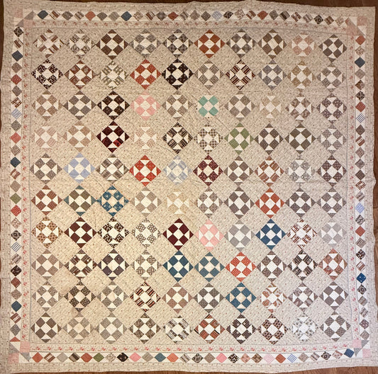 Early Shoofly Quilt with Blocks Border