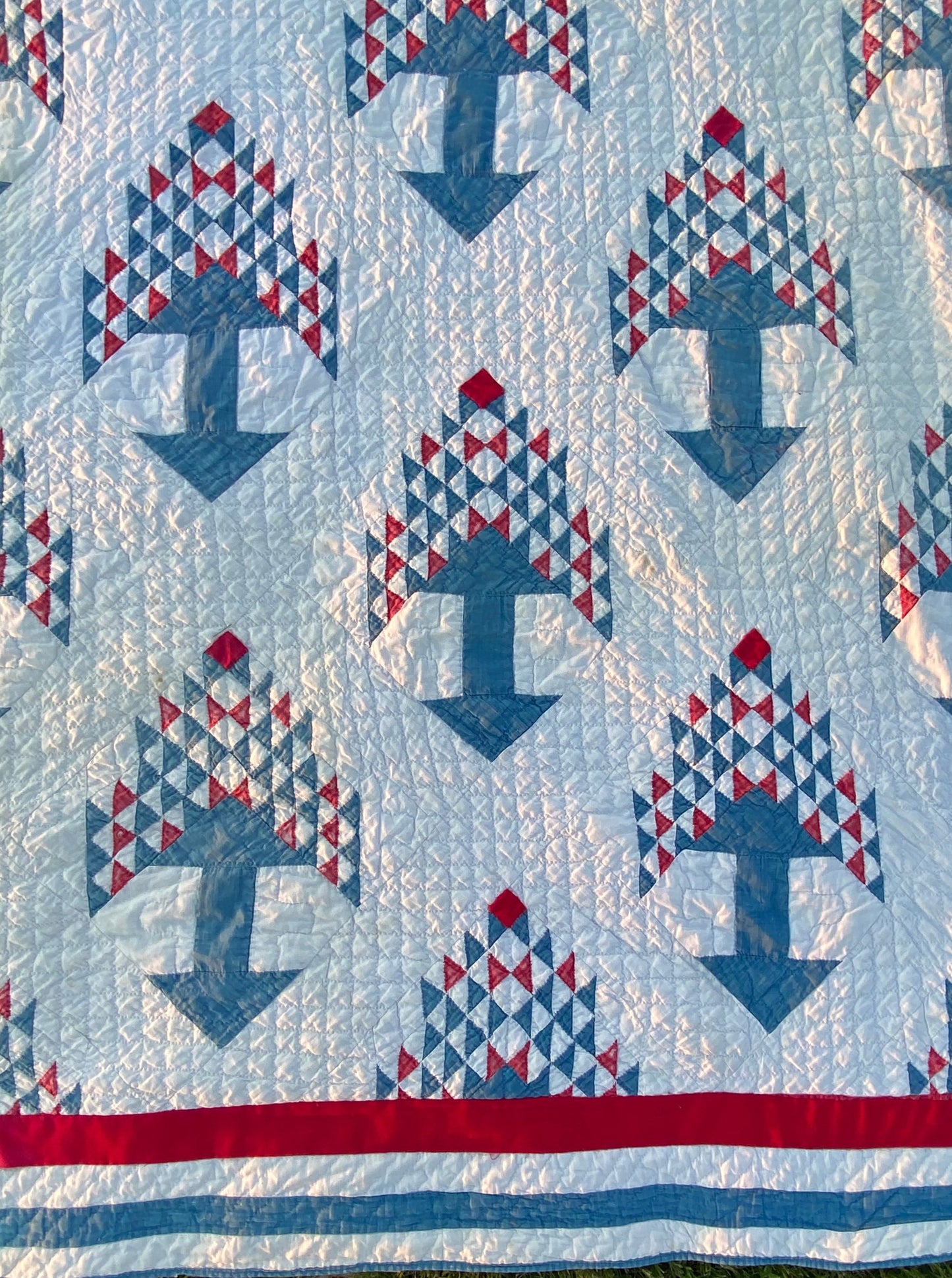 Tree of Life Quilt- Red/ White/Blue SOLD